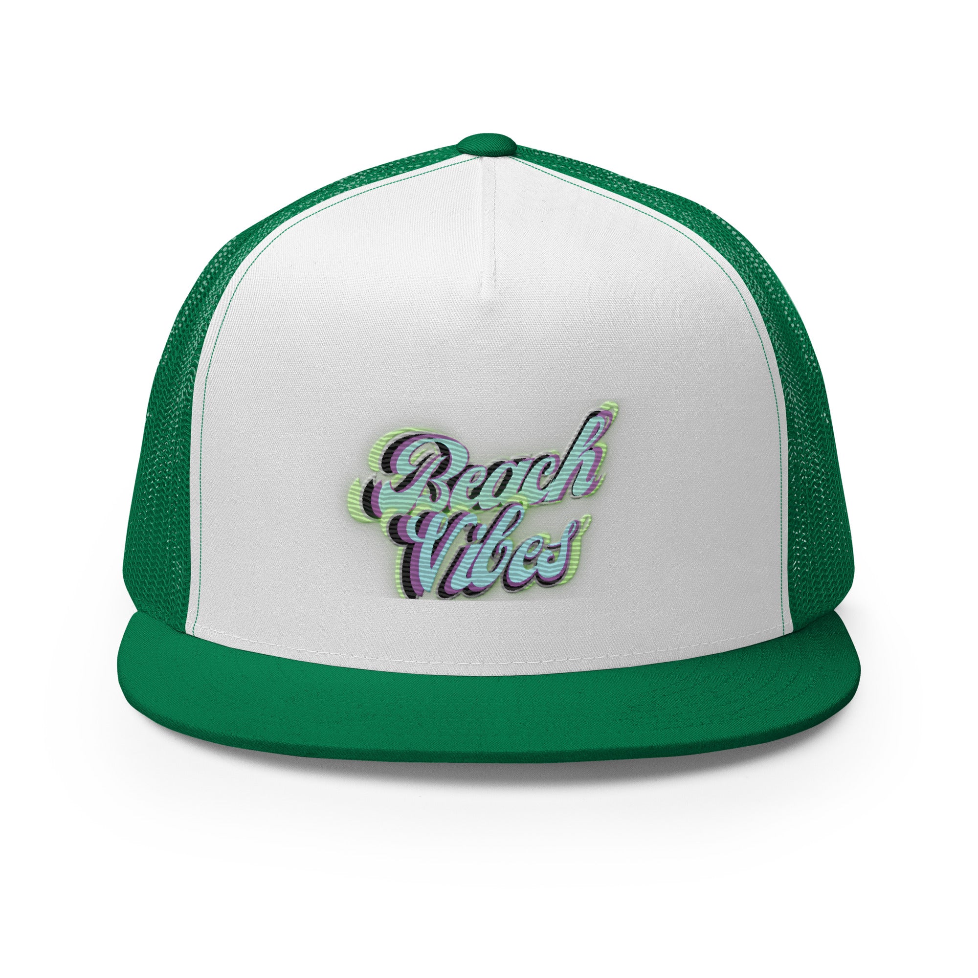 RICH VIBES Aqua Green Beach Vibes Black - Trucker Cap