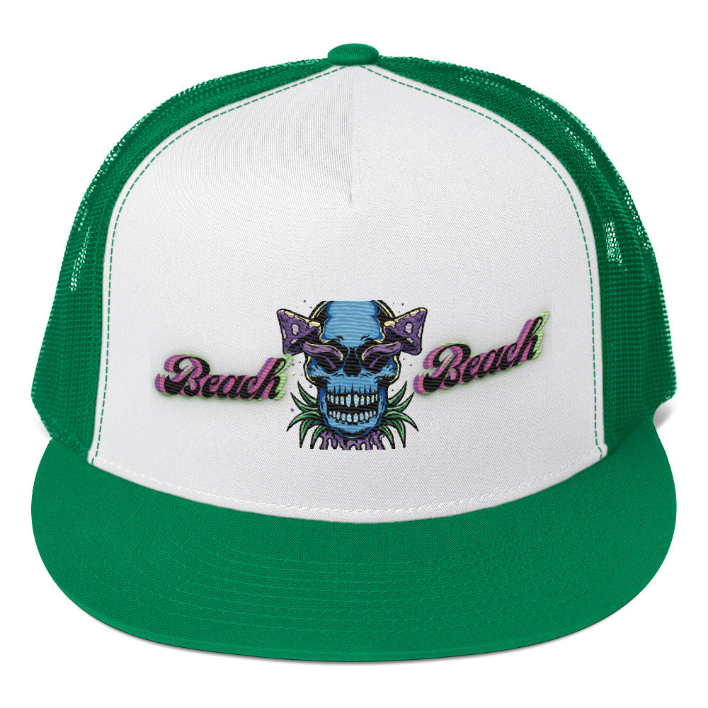 RV5 Brand Of The Brave Purple Shroom Skull Vibes Black - Trucker Cap