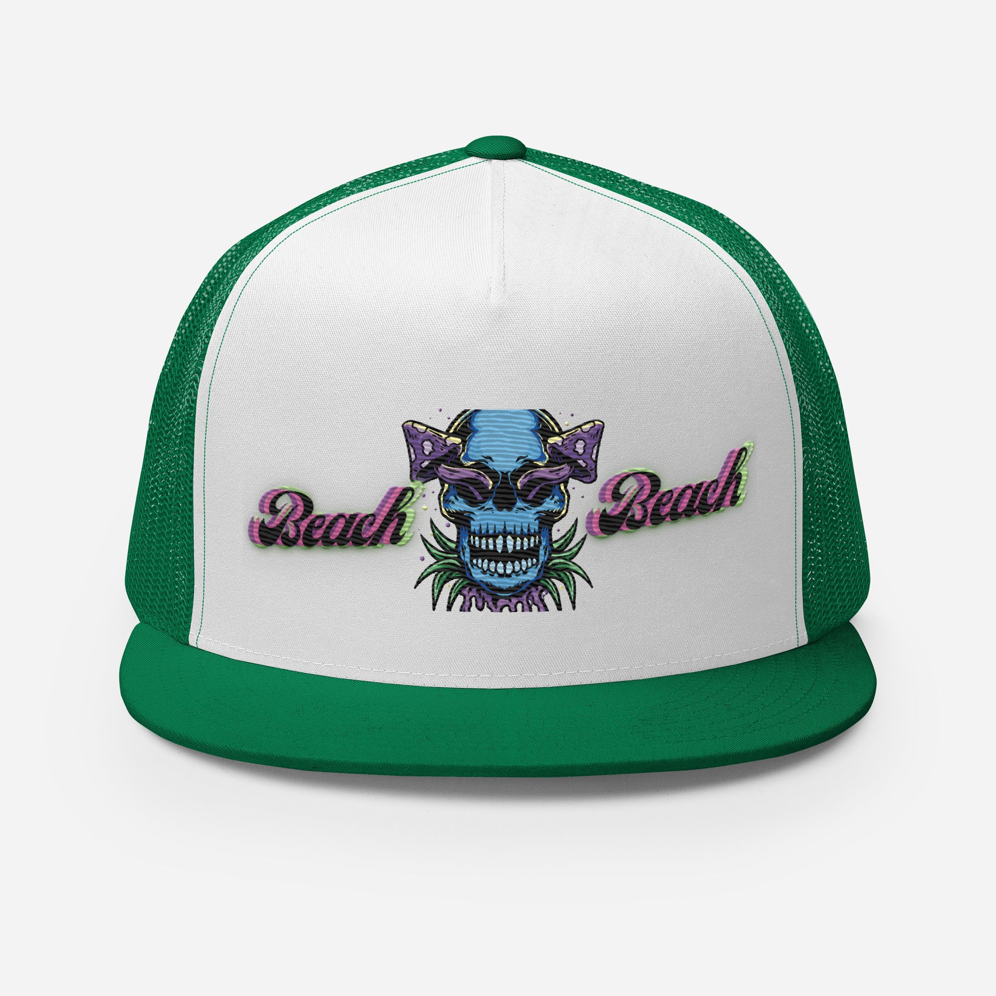 RV5 Brand Of The Brave Purple Shroom Skull Vibes Black - Trucker Cap