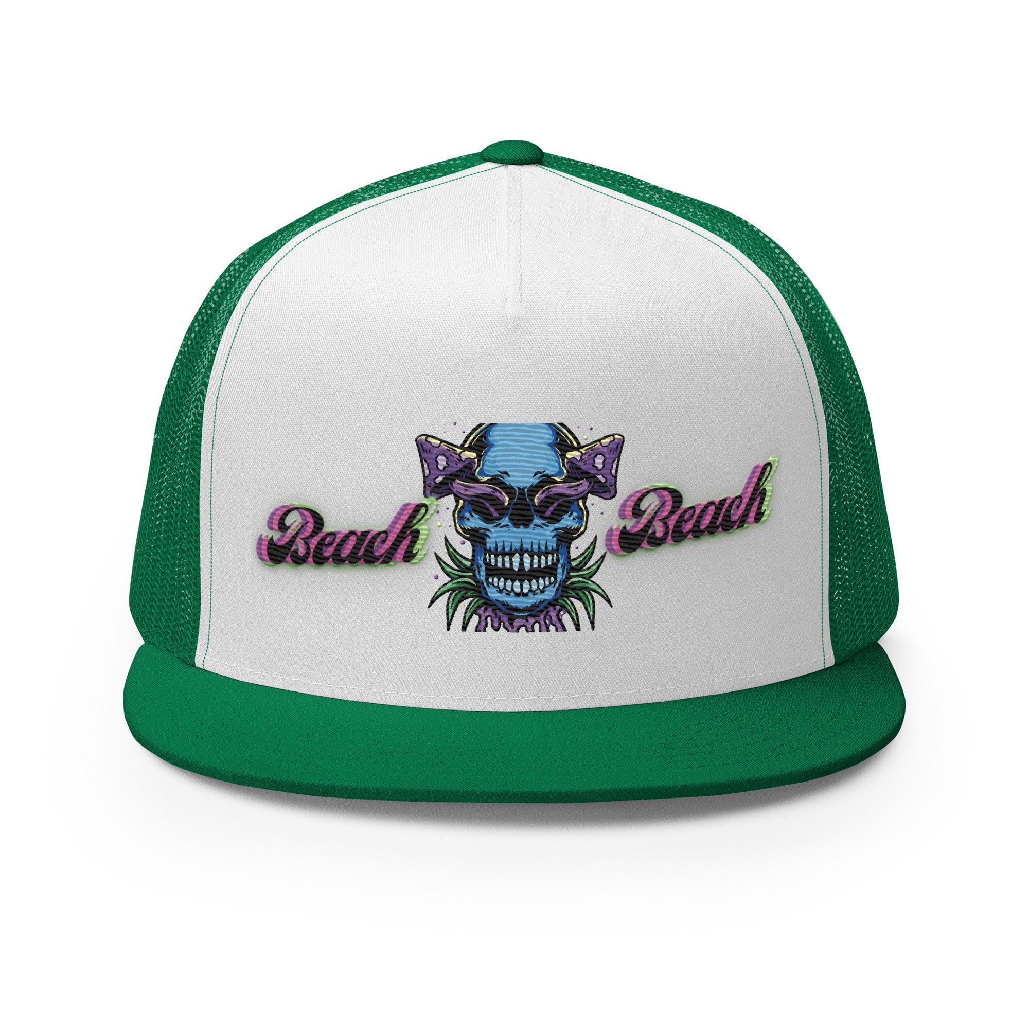 RV5 Brand Of The Brave Purple Shroom Skull Vibes Black - Trucker Cap