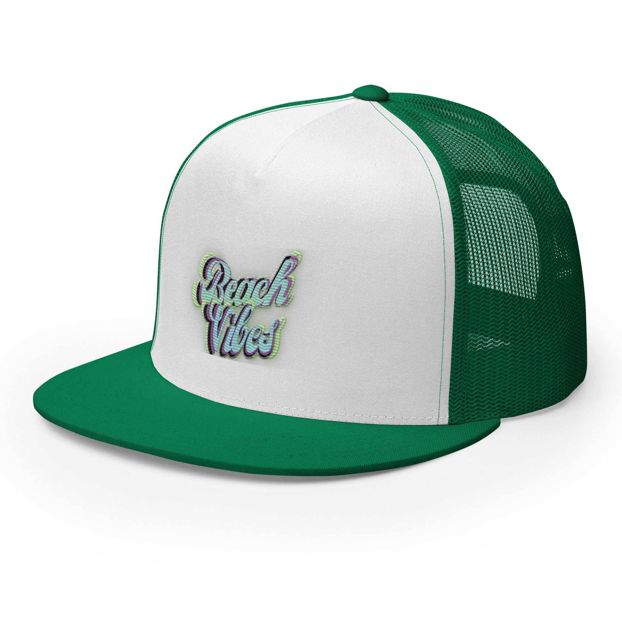 RICH VIBES Aqua Green Beach Vibes Black - Trucker Cap