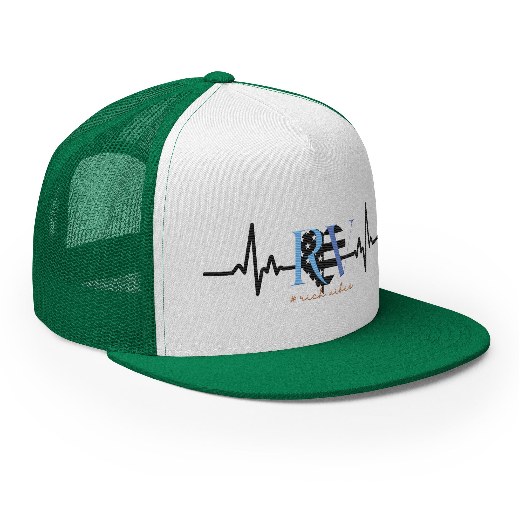 RV5 Rich Vibes Heart Pulse - Trucker Cap