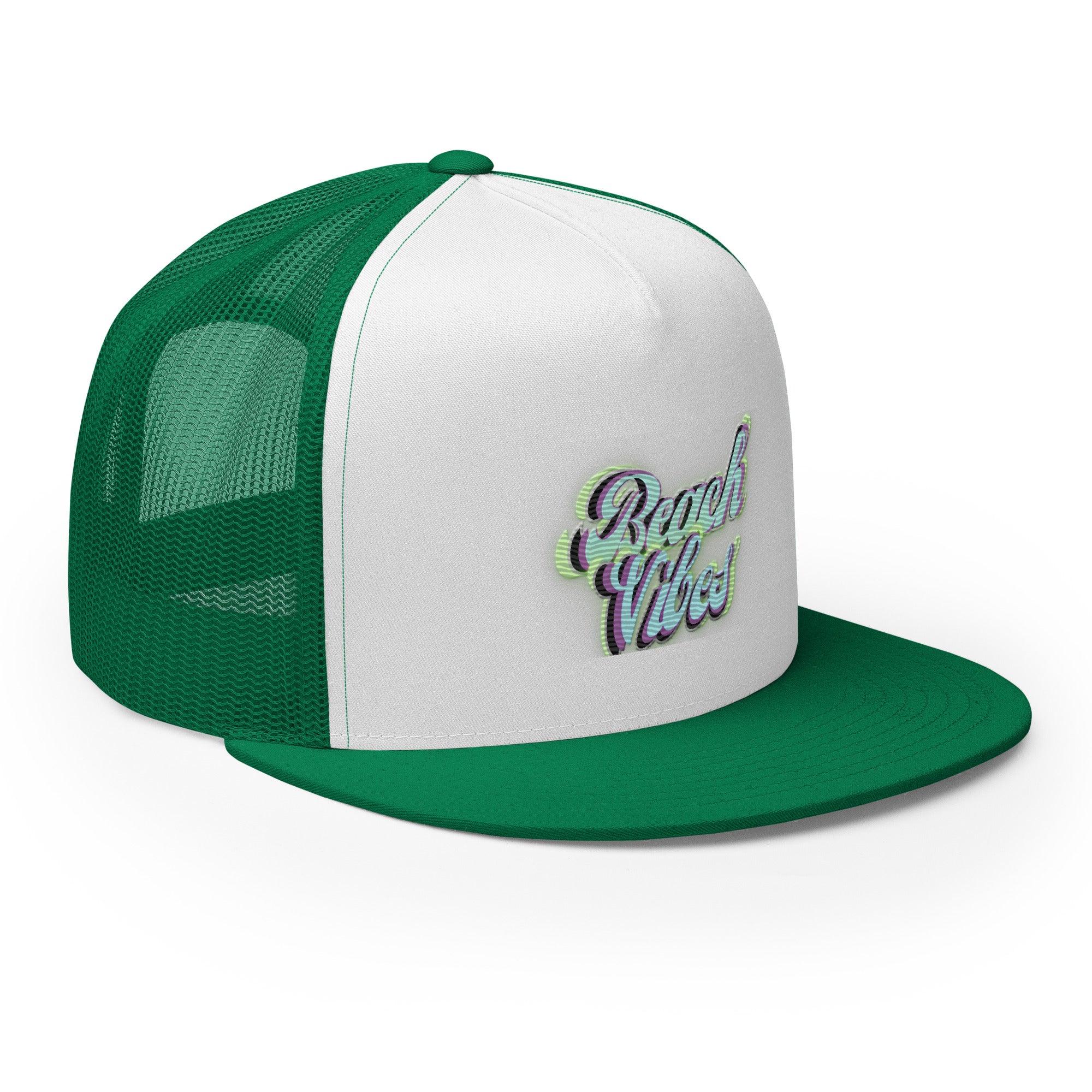 RICH VIBES Aqua Green Beach Vibes Black - Trucker Cap