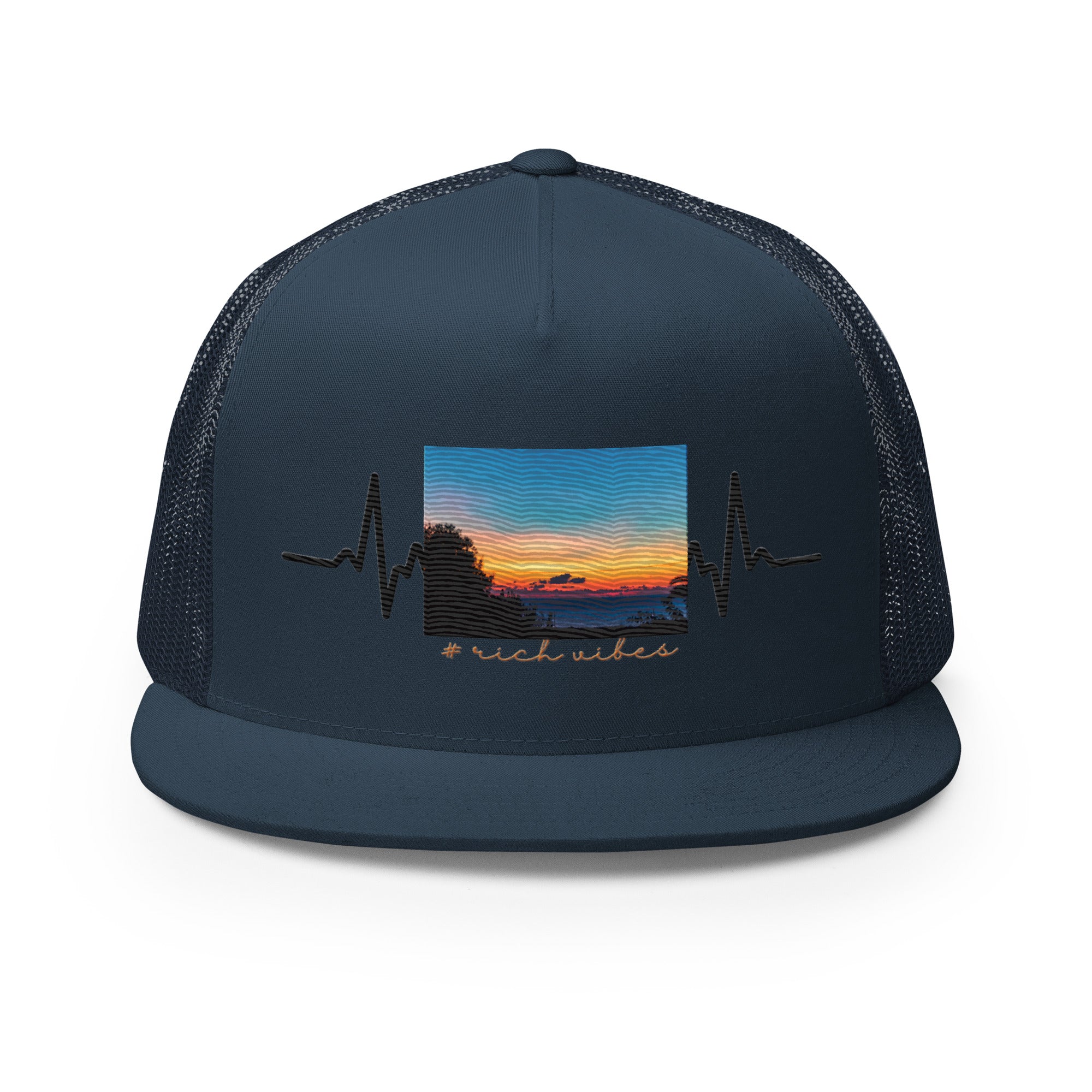 RV5 Rich Vibes Summer Sunset Pulse - Trucker Cap