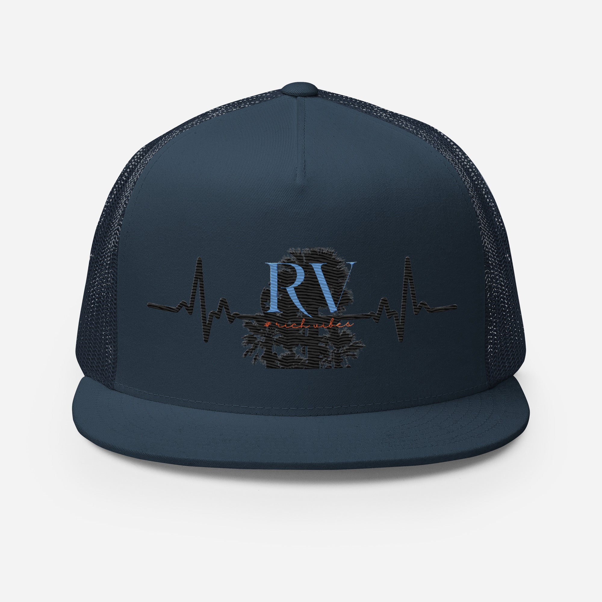 RV5 Rich Vibes Palm Tree Pulse - Trucker Cap