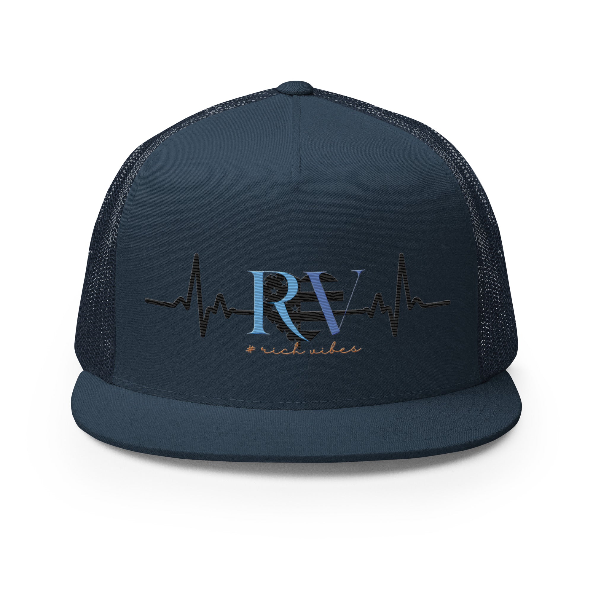 RV5 Rich Vibes Heart Pulse - Trucker Cap