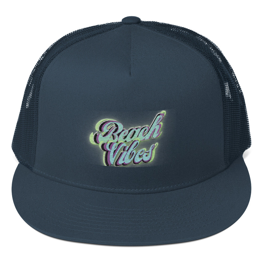 RICH VIBES Aqua Green Beach Vibes Black - Trucker Cap