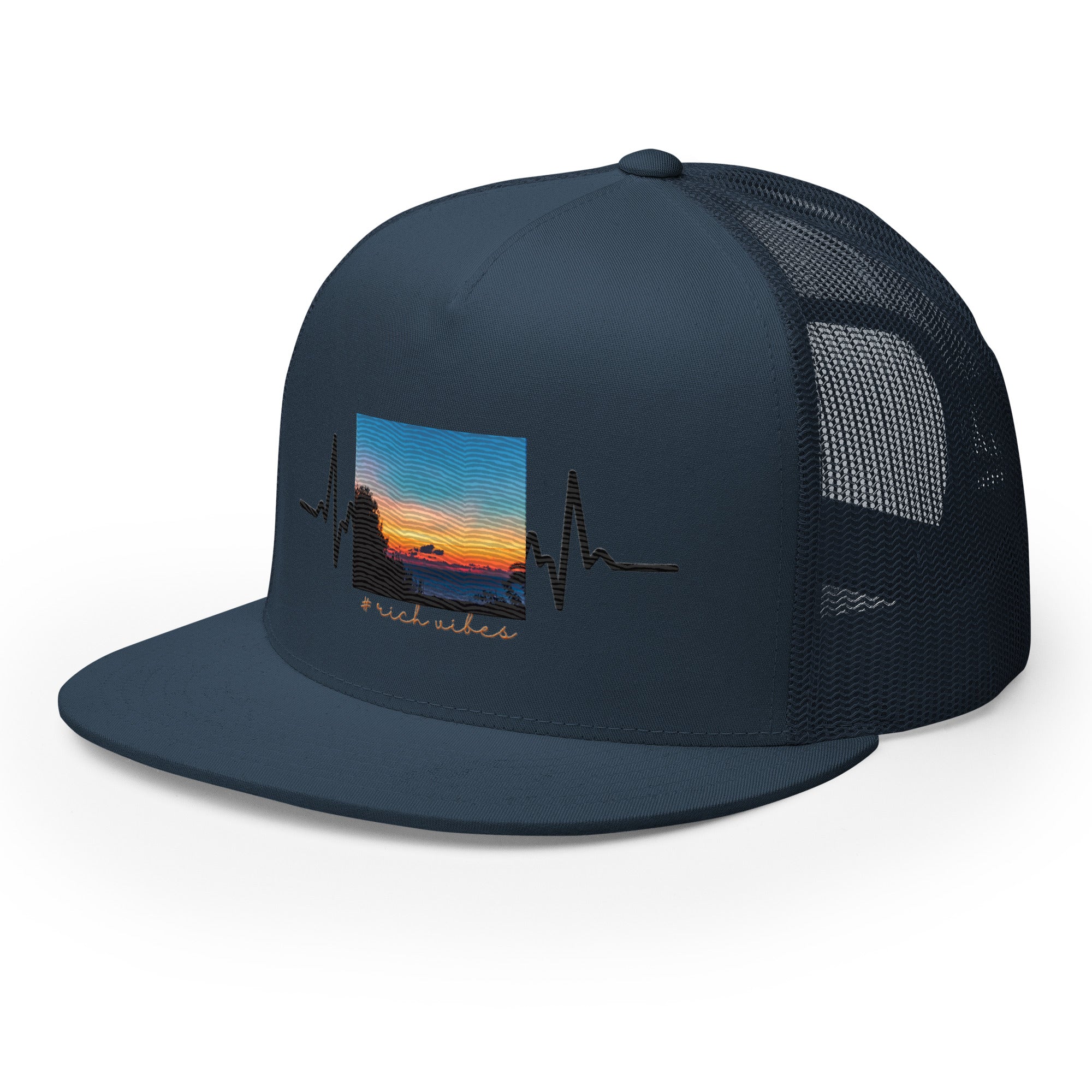 RV5 Rich Vibes Summer Sunset Pulse - Trucker Cap