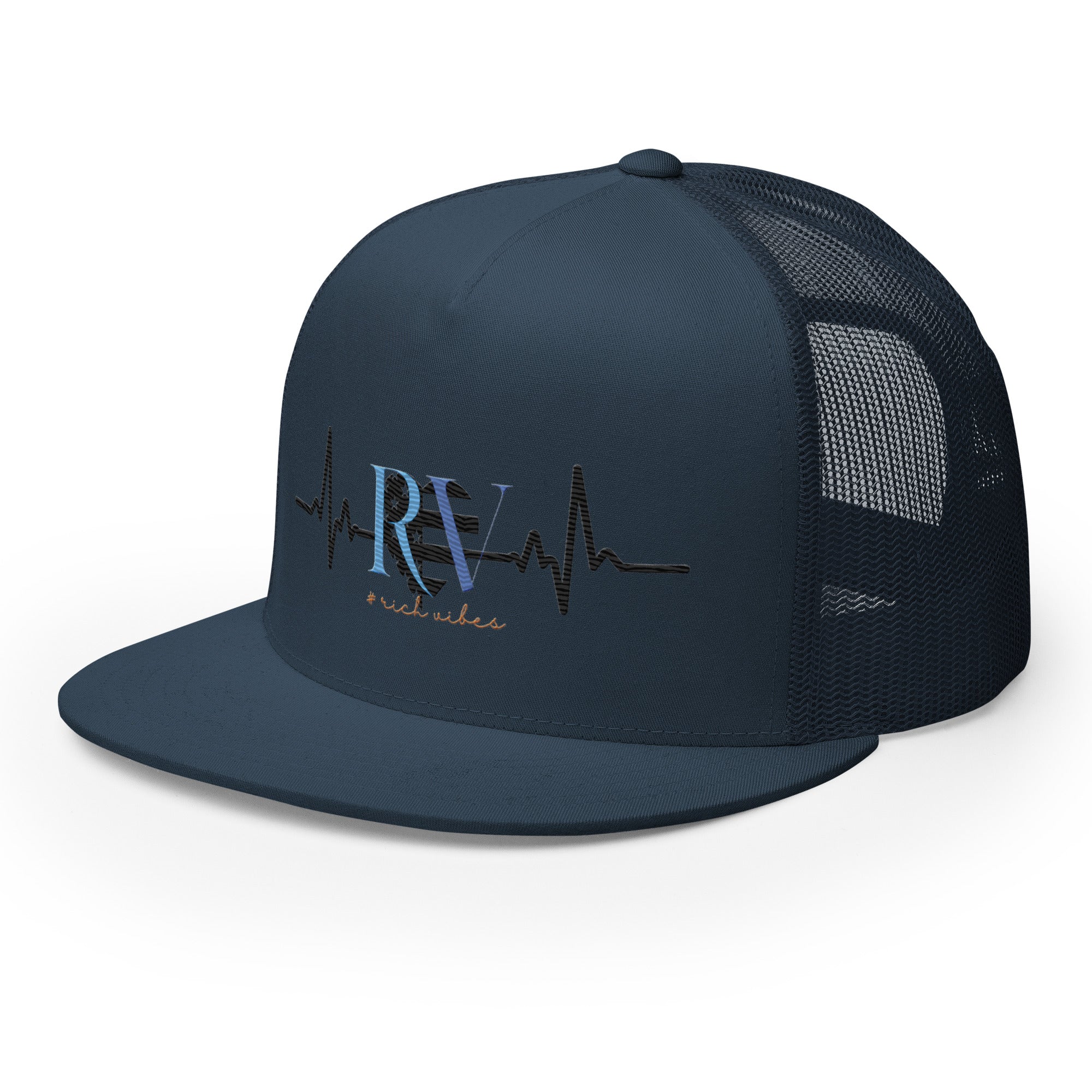 RV5 Rich Vibes Heart Pulse - Trucker Cap