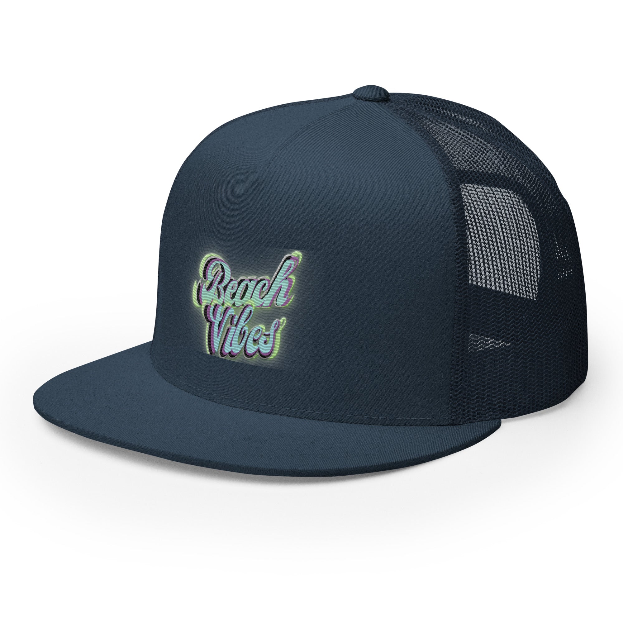 RICH VIBES Aqua Green Beach Vibes Black - Trucker Cap