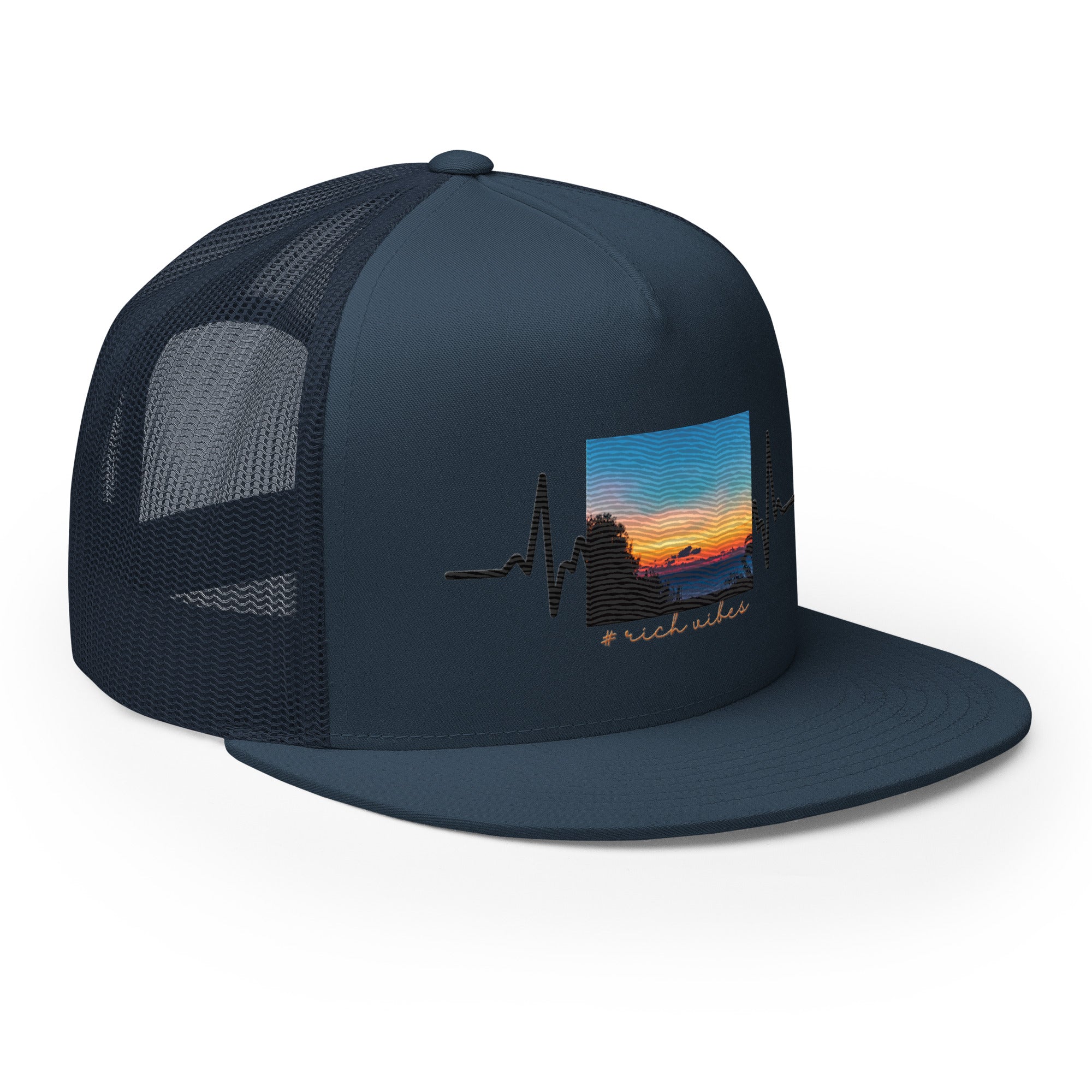 RV5 Rich Vibes Summer Sunset Pulse - Trucker Cap