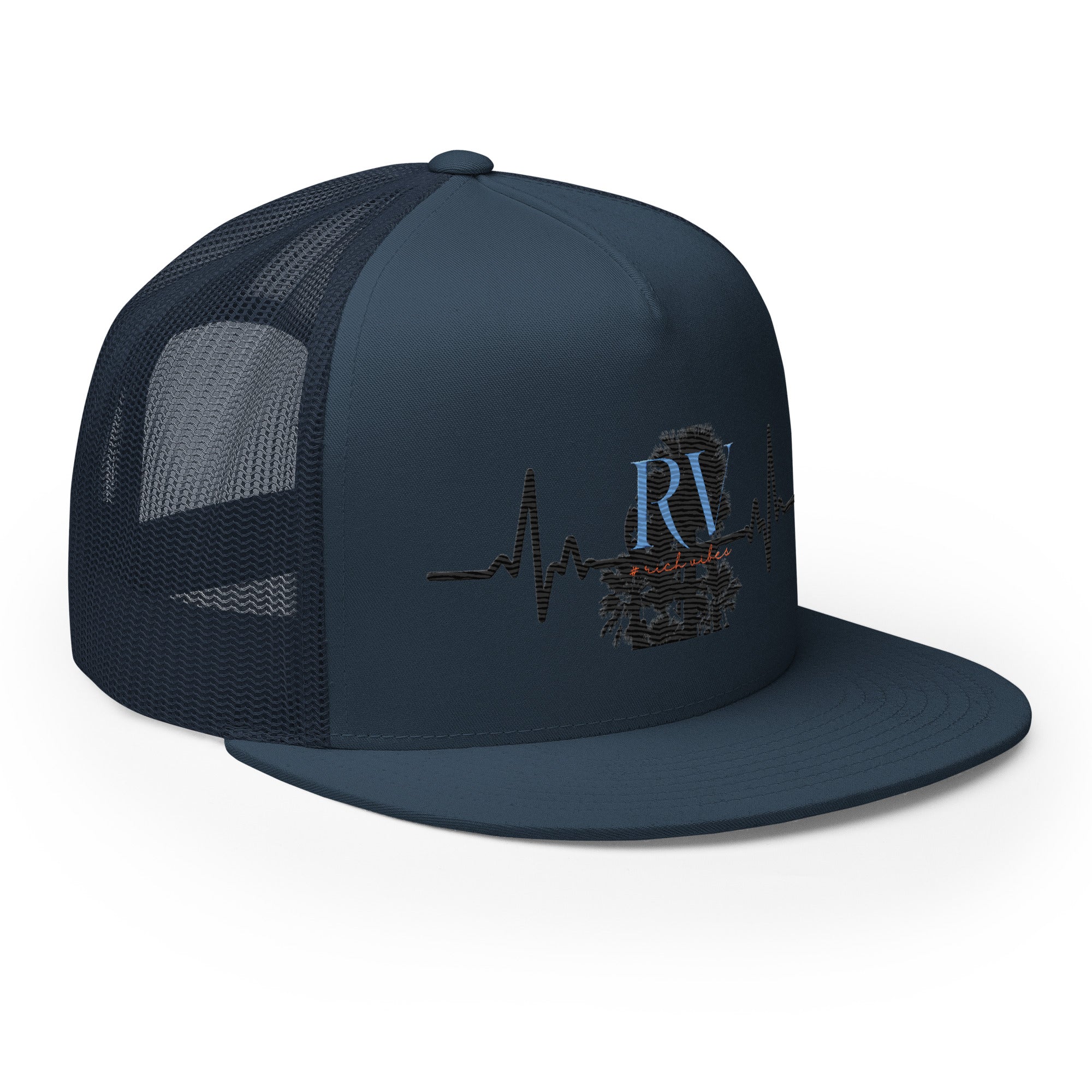 RV5 Rich Vibes Palm Tree Pulse - Trucker Cap