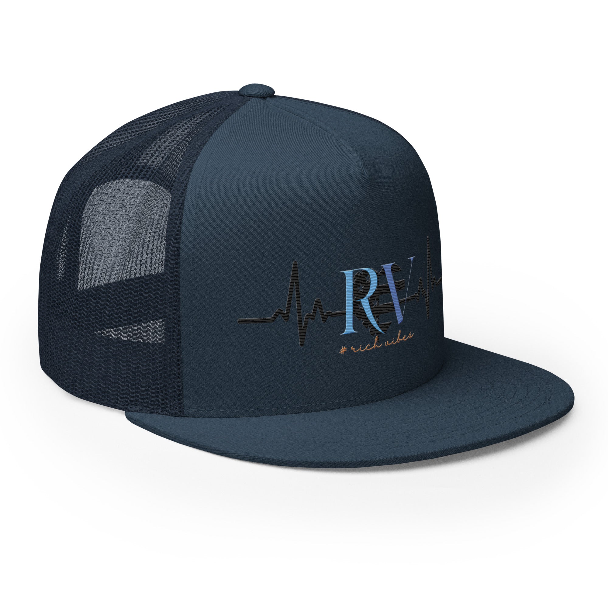 RV5 Rich Vibes Heart Pulse - Trucker Cap