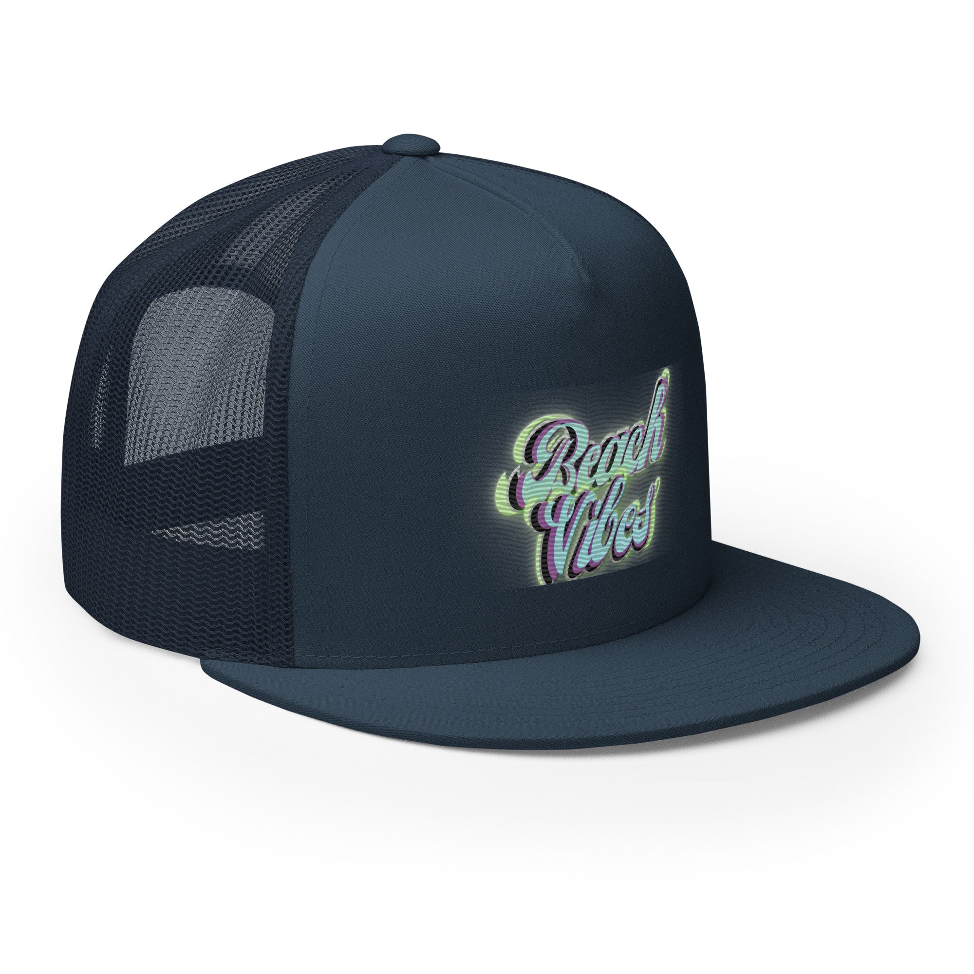 RICH VIBES Aqua Green Beach Vibes Black - Trucker Cap