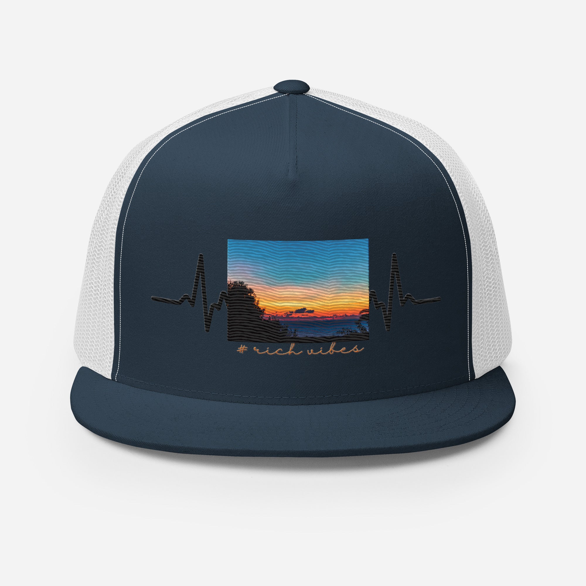 RV5 Rich Vibes Summer Sunset Pulse - Trucker Cap