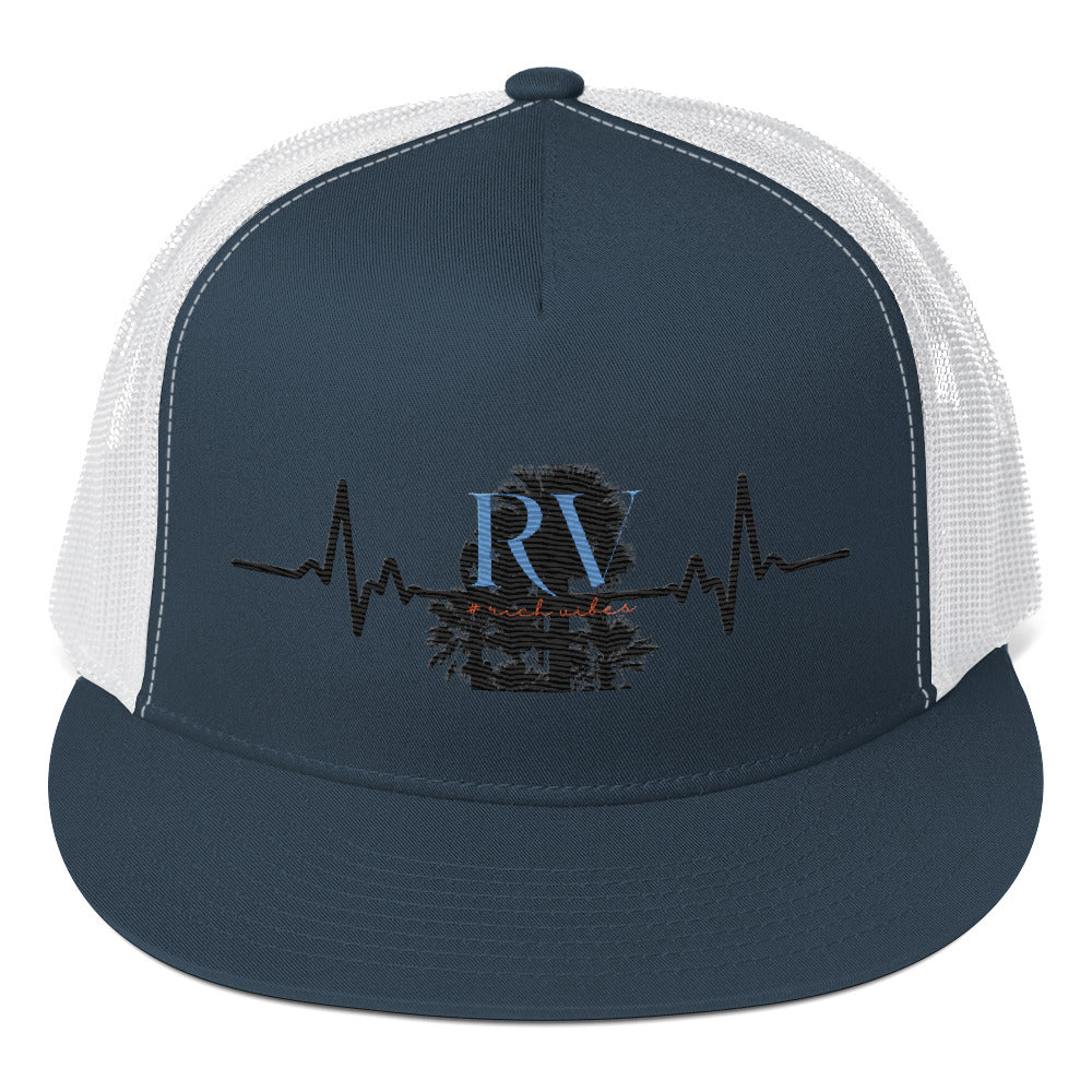 RV5 Rich Vibes Palm Tree Pulse - Trucker Cap