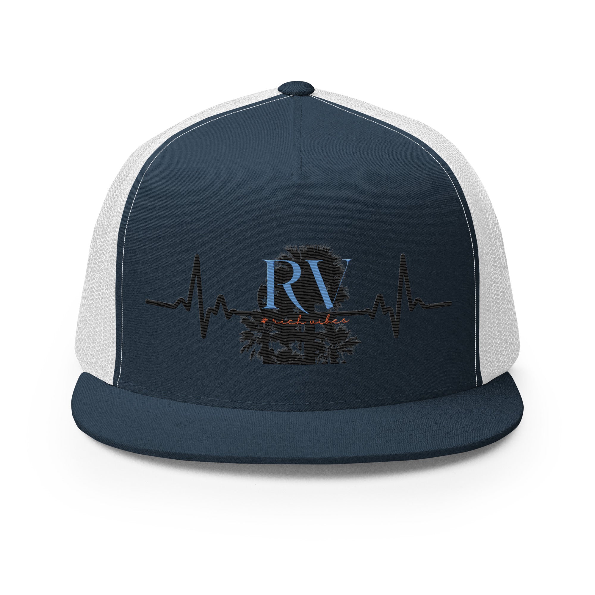 RV5 Rich Vibes Palm Tree Pulse - Trucker Cap