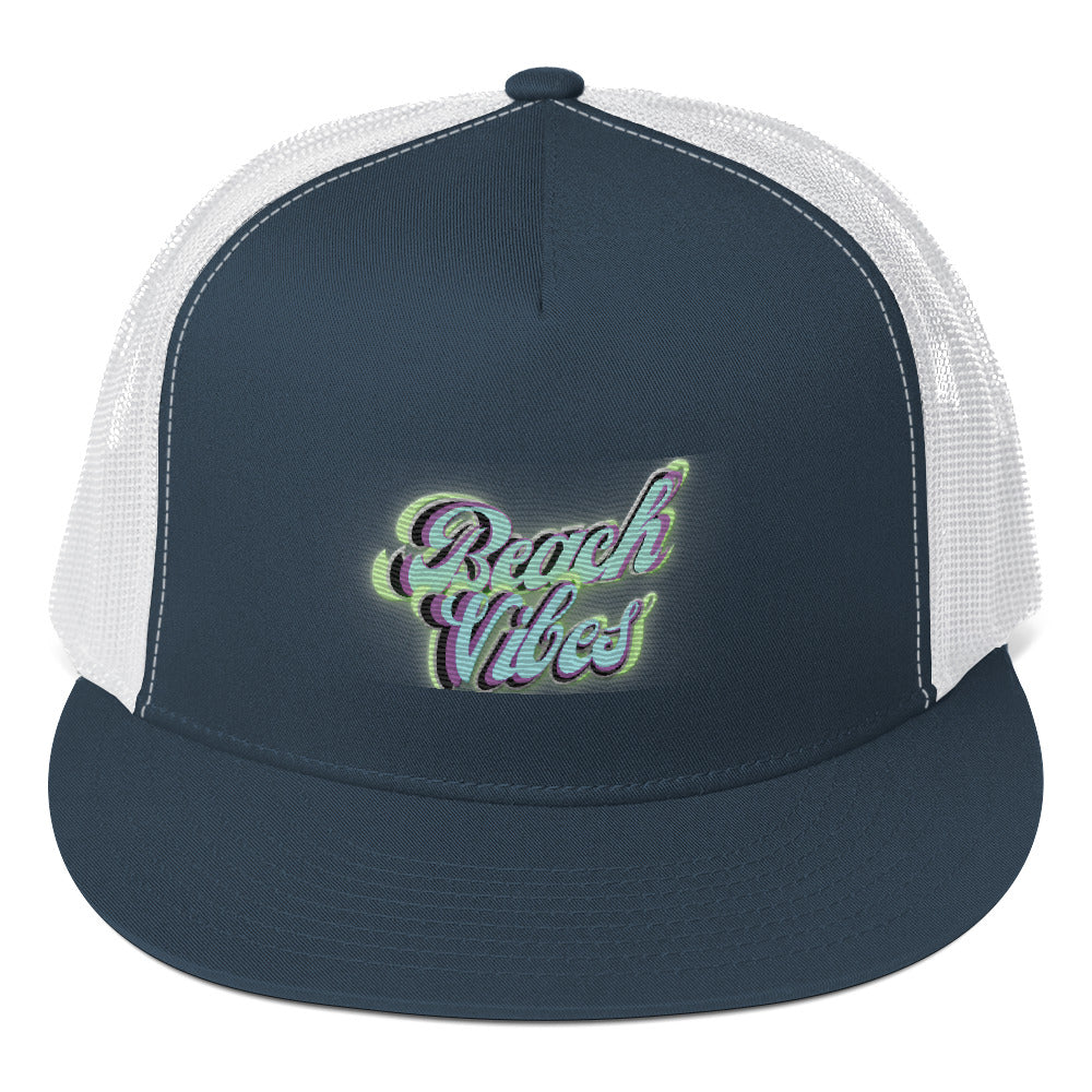 RICH VIBES Aqua Green Beach Vibes Black - Trucker Cap