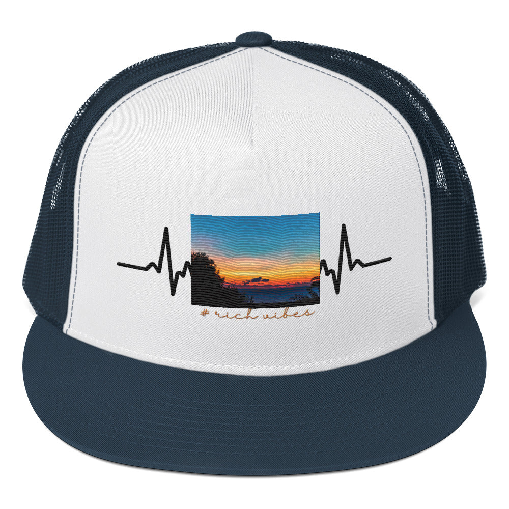 RV5 Rich Vibes Summer Sunset Pulse - Trucker Cap