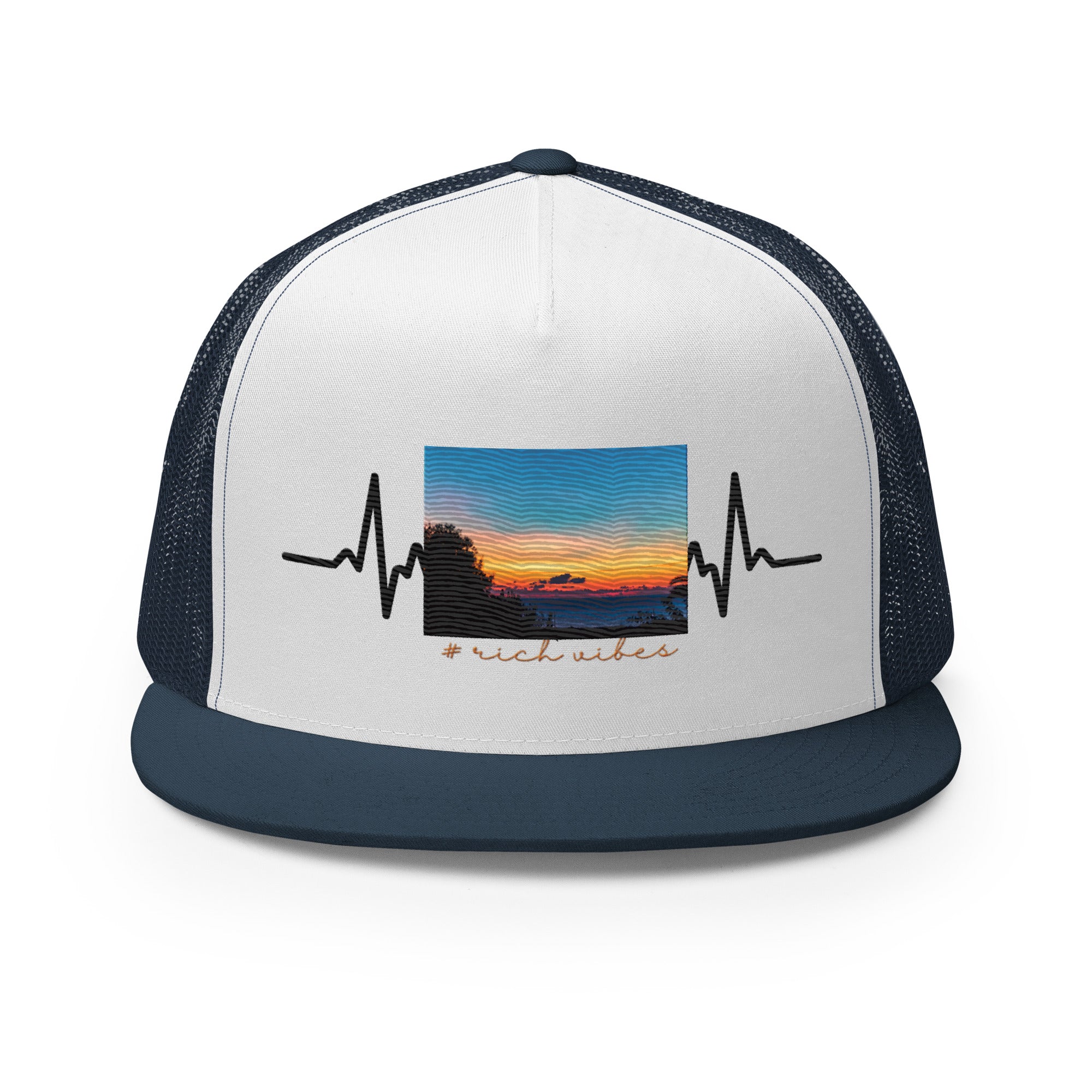 RV5 Rich Vibes Summer Sunset Pulse - Trucker Cap