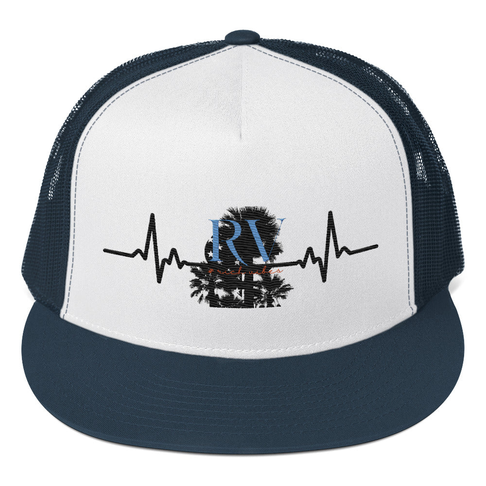 RV5 Rich Vibes Palm Tree Pulse - Trucker Cap