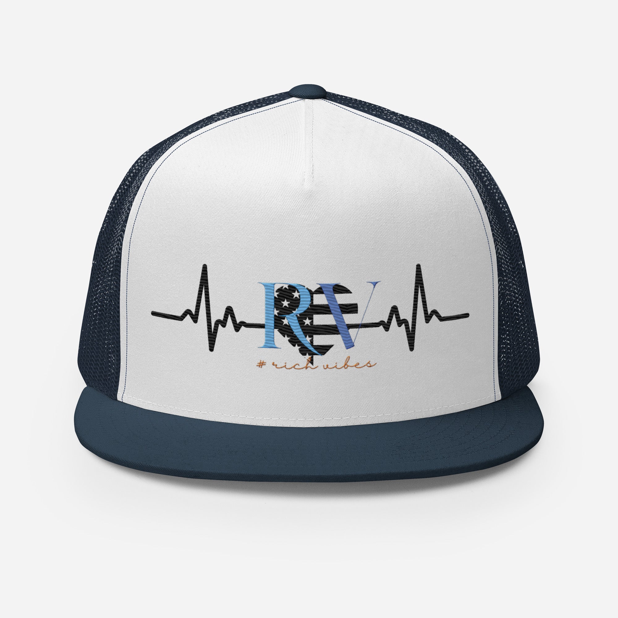 RV5 Rich Vibes Heart Pulse - Trucker Cap