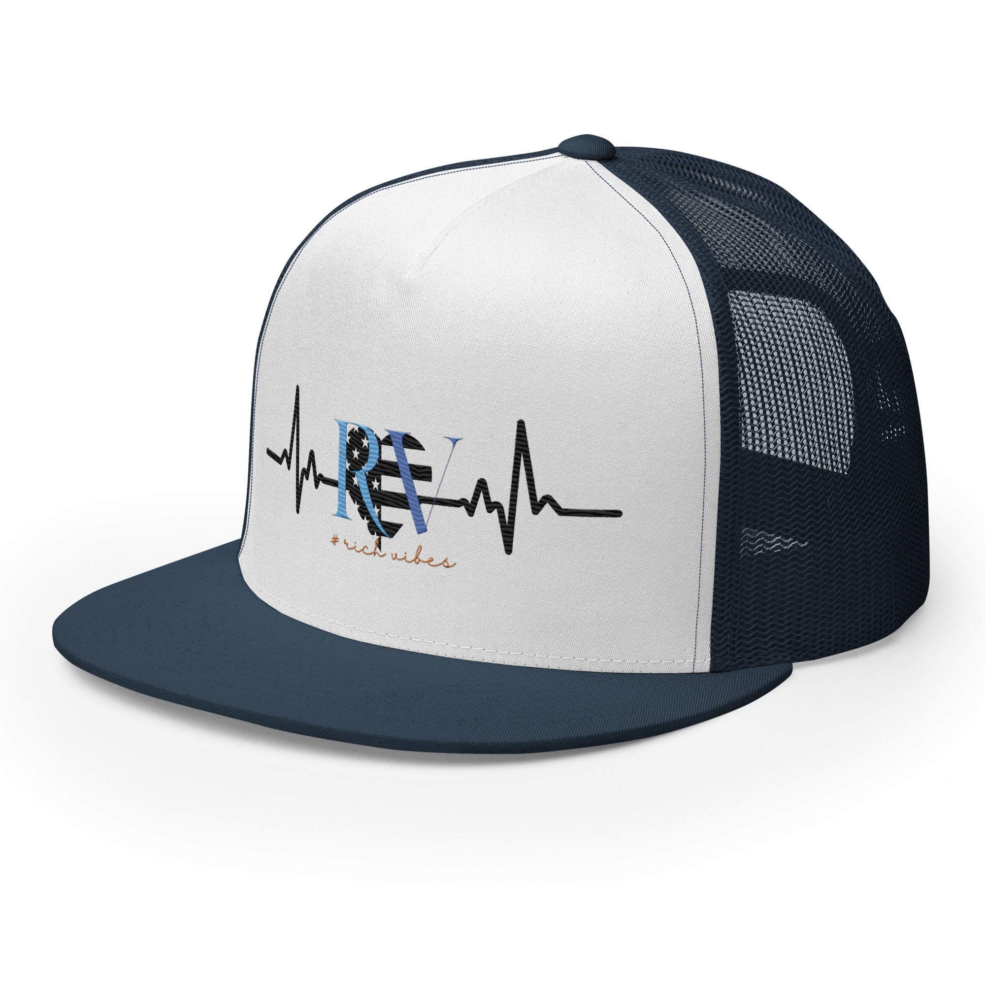 RV5 Rich Vibes Heart Pulse - Trucker Cap