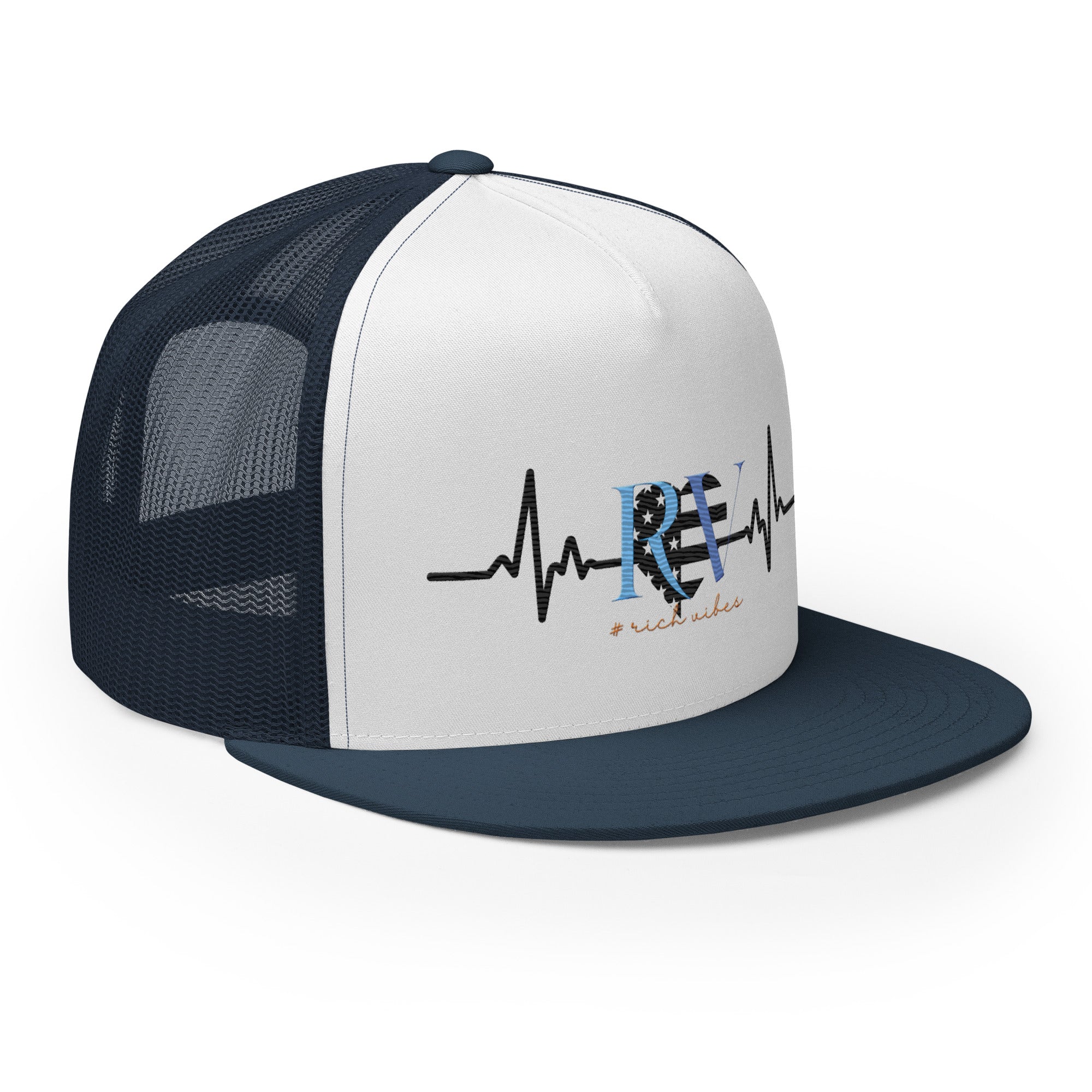RV5 Rich Vibes Heart Pulse - Trucker Cap
