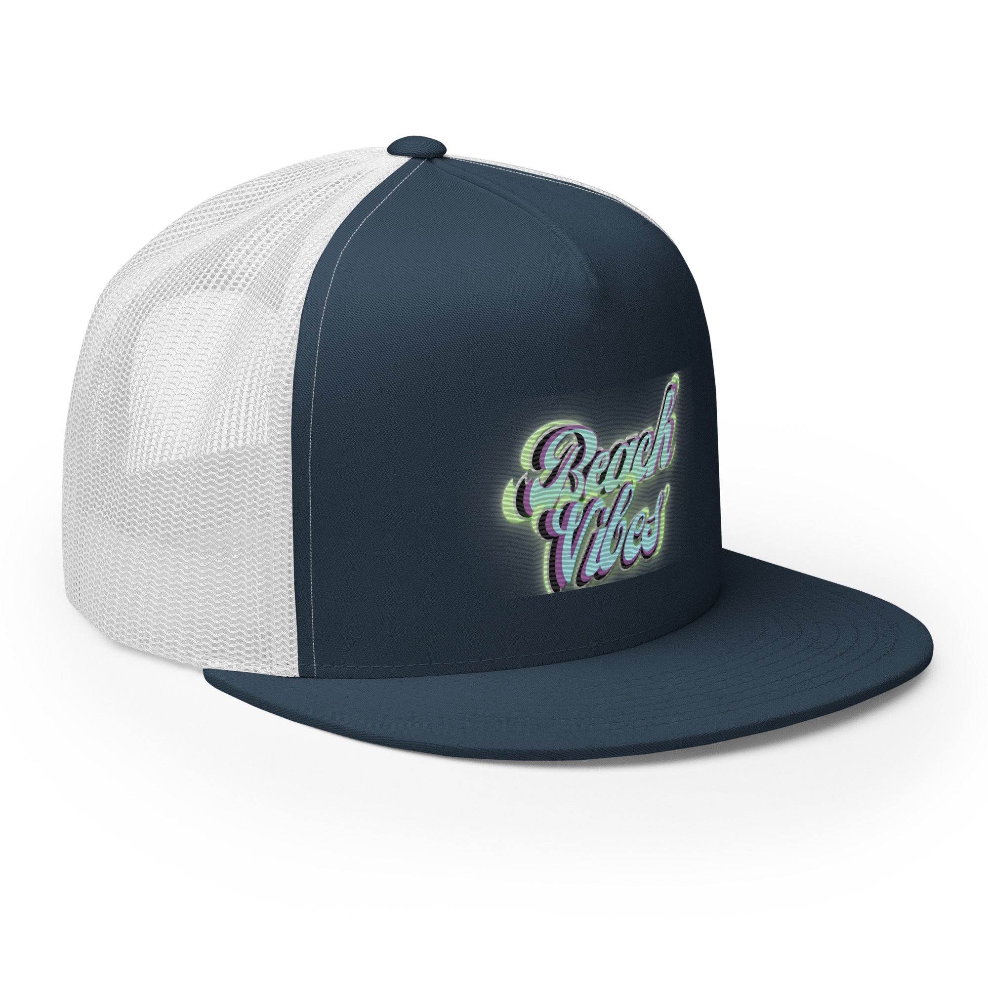 RICH VIBES Aqua Green Beach Vibes Black - Trucker Cap