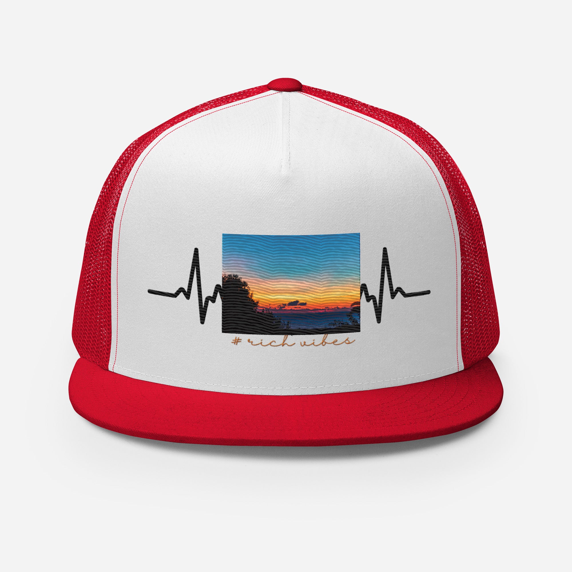 RV5 Rich Vibes Summer Sunset Pulse - Trucker Cap