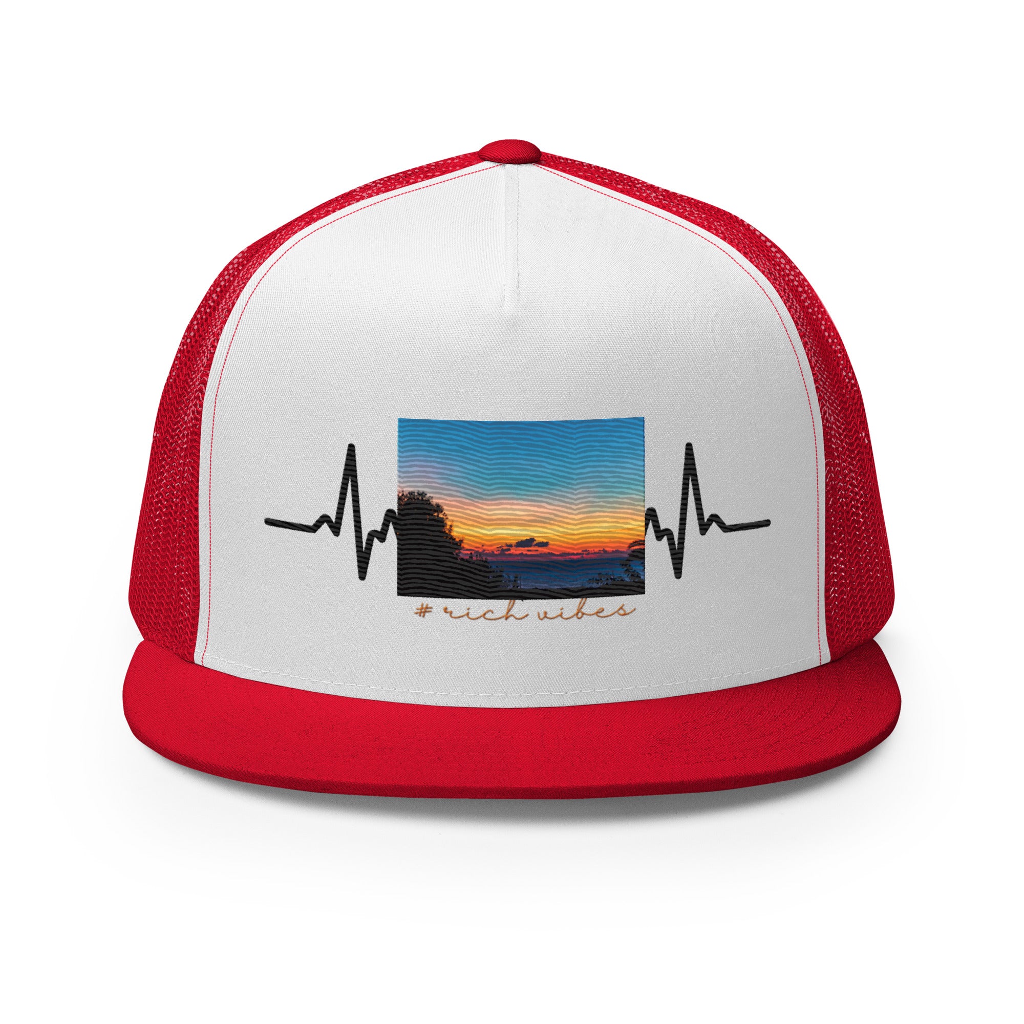 RV5 Rich Vibes Summer Sunset Pulse - Trucker Cap