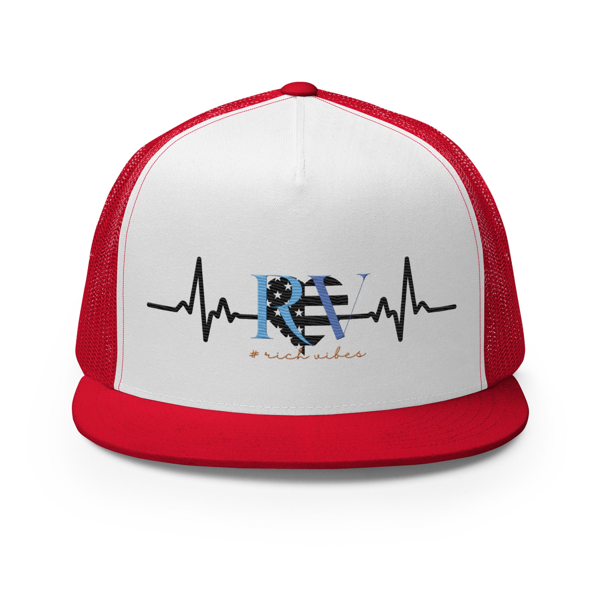 RV5 Rich Vibes Heart Pulse - Trucker Cap