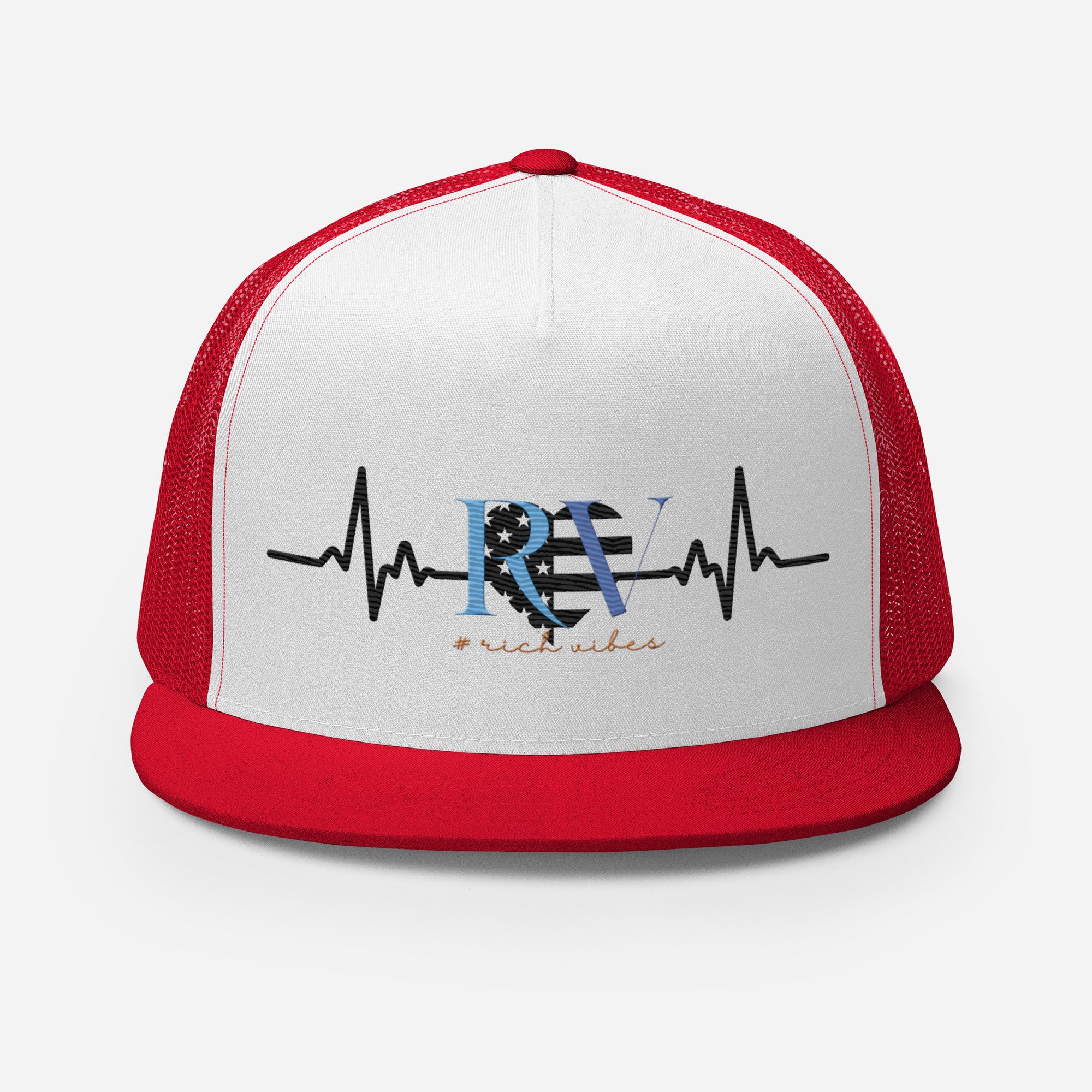 RV5 Rich Vibes Heart Pulse - Trucker Cap