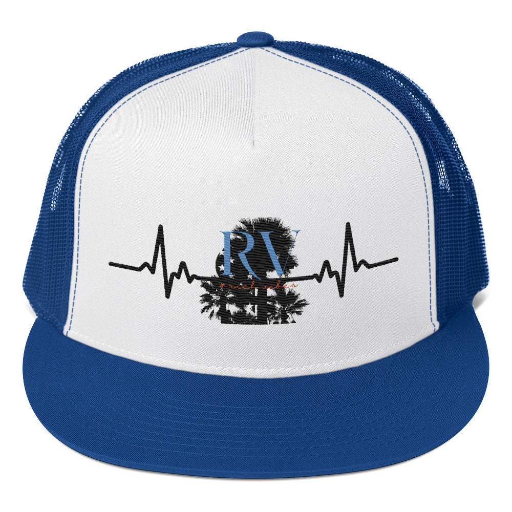 RV5 Rich Vibes Palm Tree Pulse - Trucker Cap