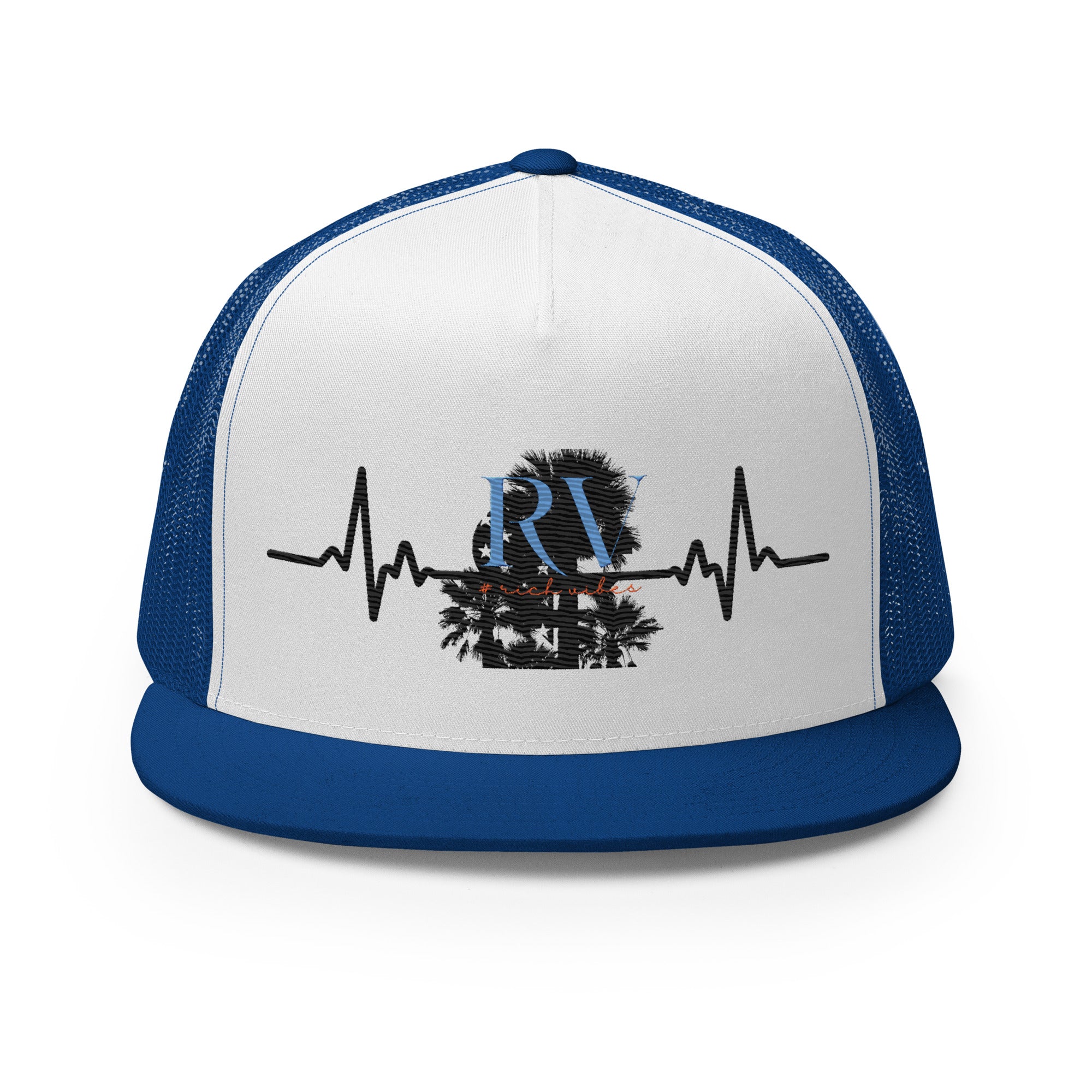 RV5 Rich Vibes Palm Tree Pulse - Trucker Cap