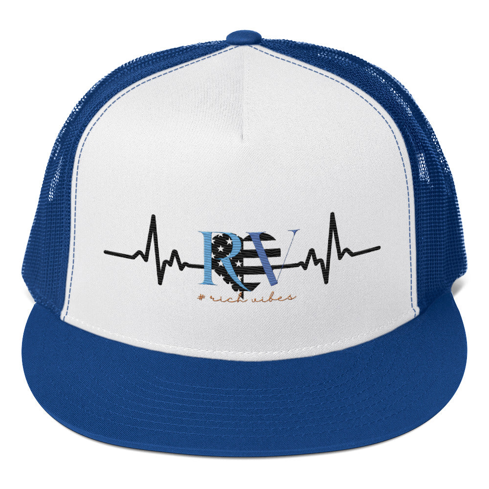 RV5 Rich Vibes Heart Pulse - Trucker Cap