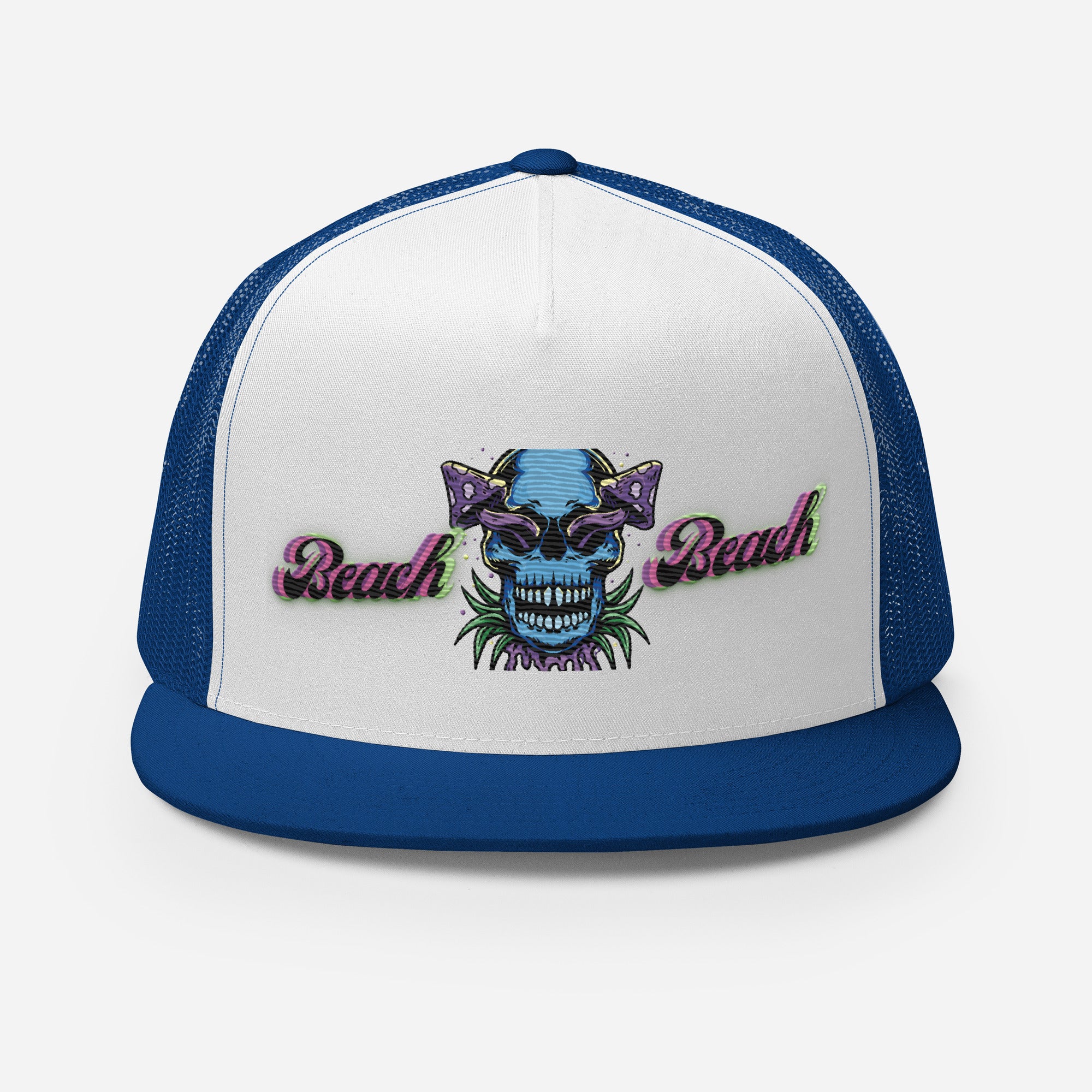 RV5 Brand Of The Brave Purple Shroom Skull Vibes Black - Trucker Cap