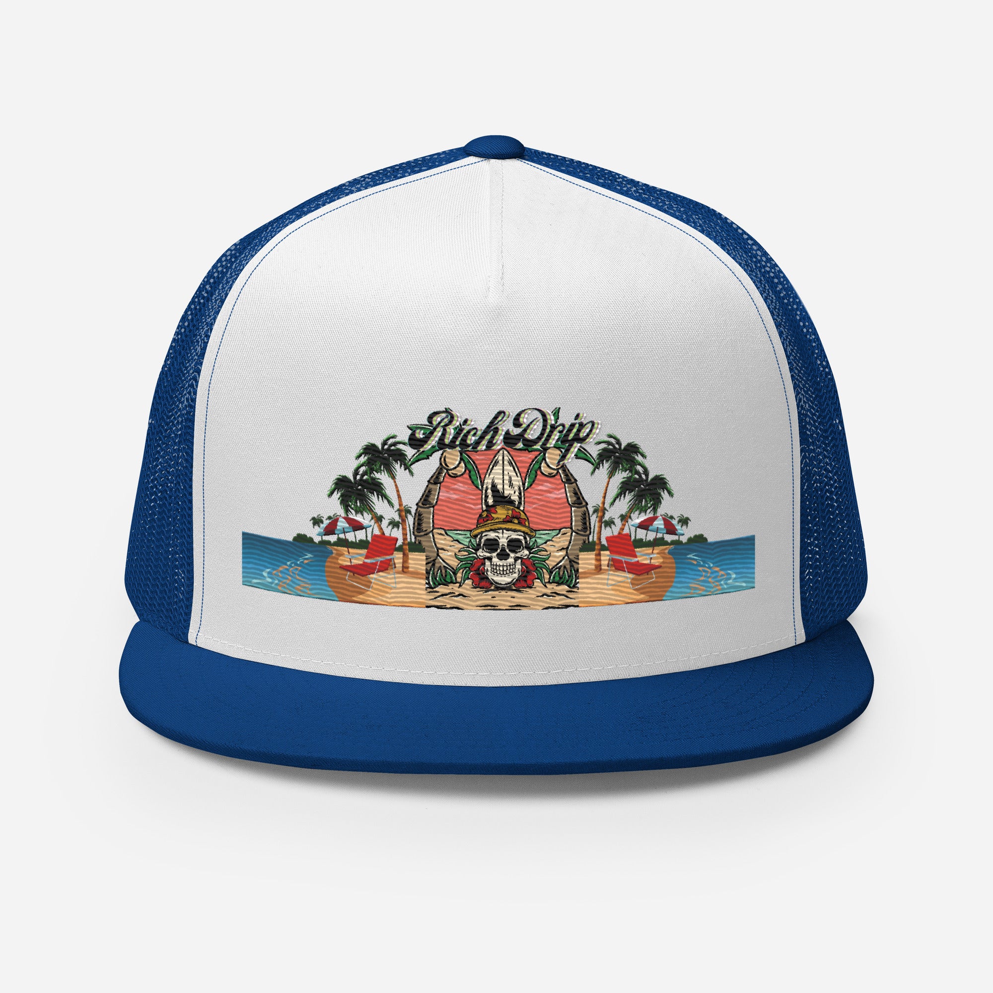 Rich Vibes Beach Army Rich Drip Black - Trucker Cap