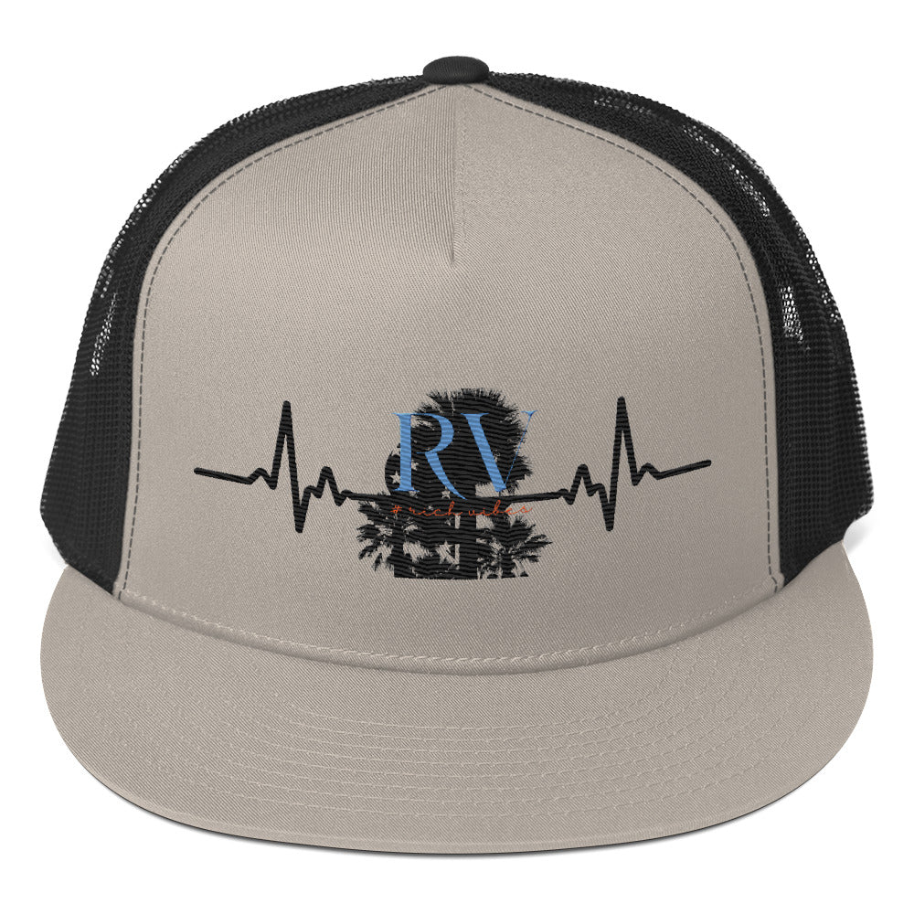 RV5 Rich Vibes Palm Tree Pulse - Trucker Cap