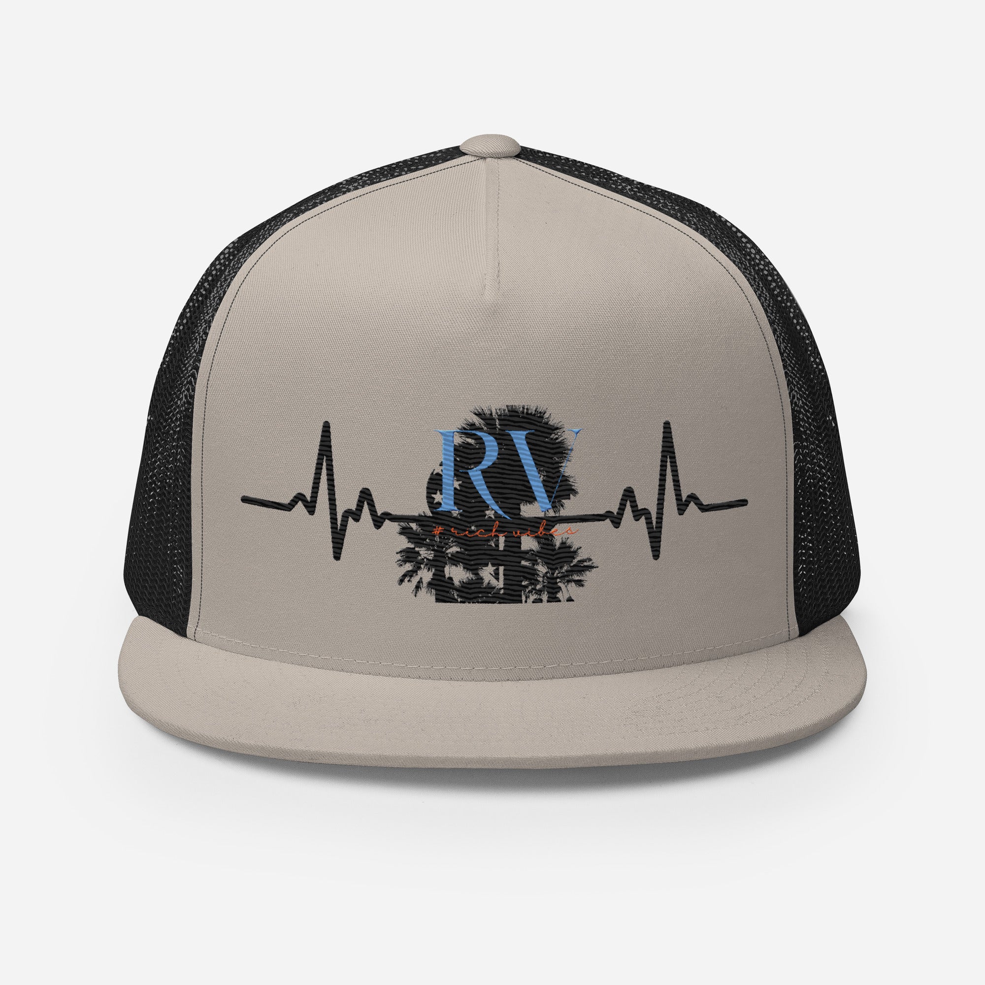 RV5 Rich Vibes Palm Tree Pulse - Trucker Cap