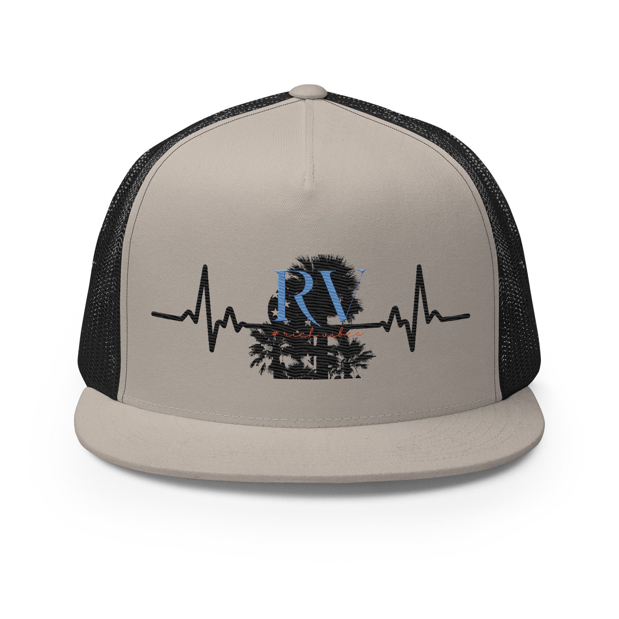 RV5 Rich Vibes Palm Tree Pulse - Trucker Cap