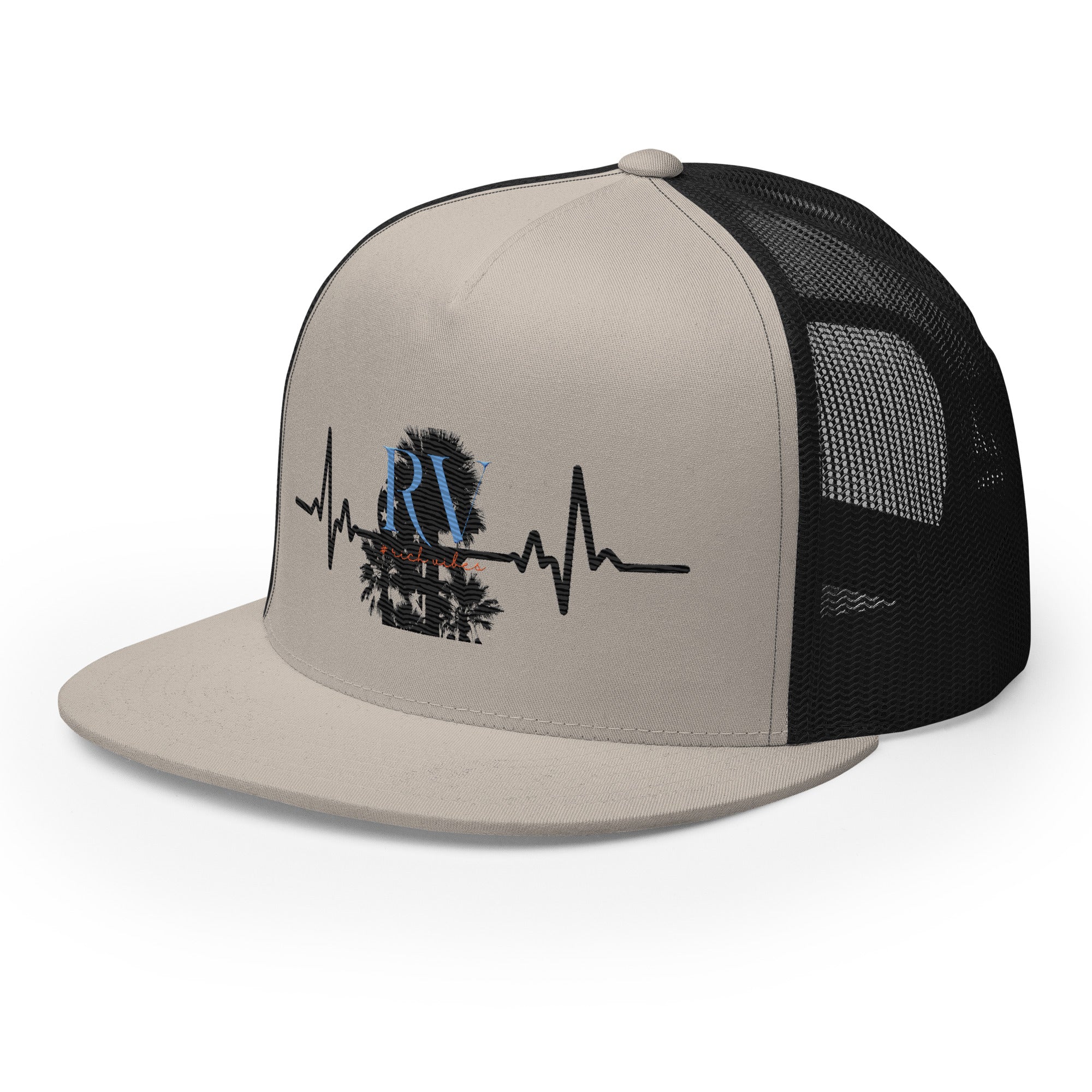RV5 Rich Vibes Palm Tree Pulse - Trucker Cap