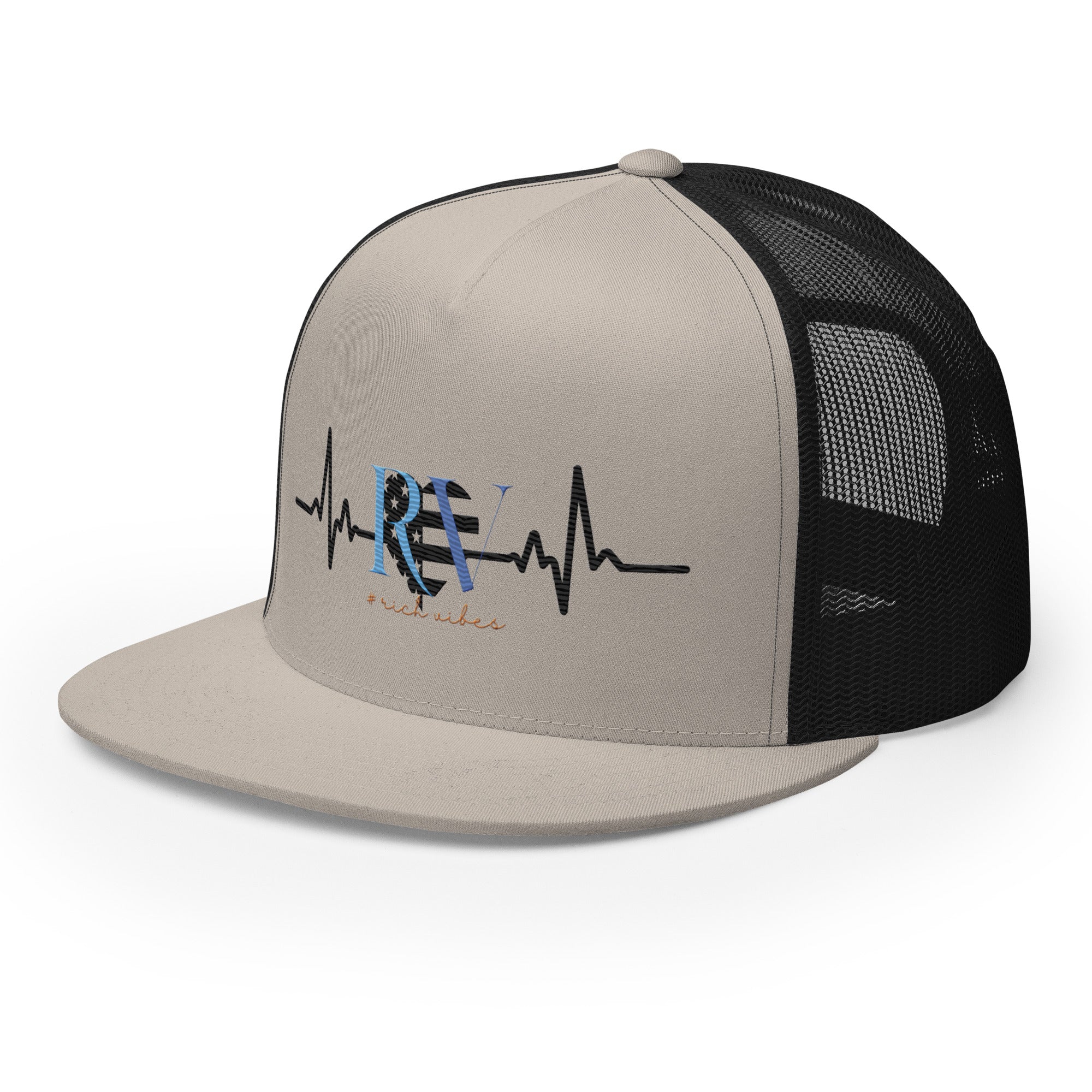 RV5 Rich Vibes Heart Pulse - Trucker Cap