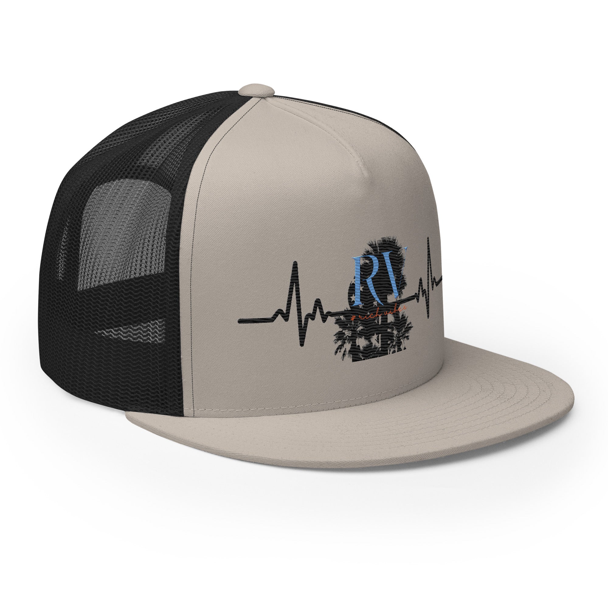 RV5 Rich Vibes Palm Tree Pulse - Trucker Cap
