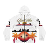 Rich Vibes Authentic Black Bird City Skyline 1.5 - Men's Full-Zip Hoodie (AOP) White