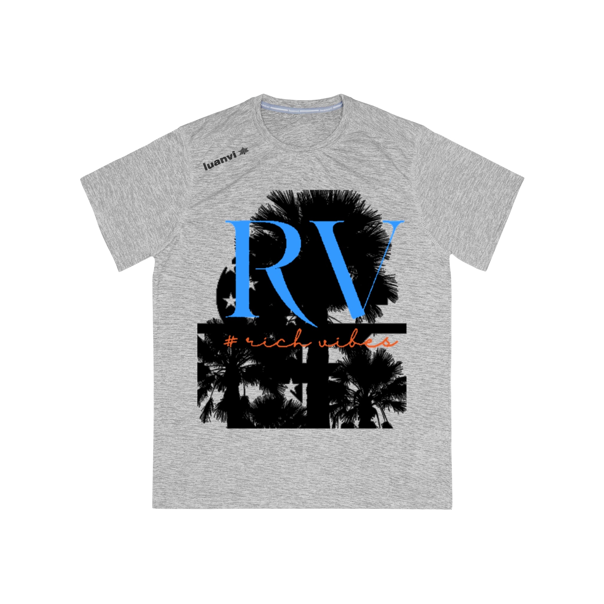 Rich Vibes Palm Tree RV Pulse - Men's Sports T-shirt