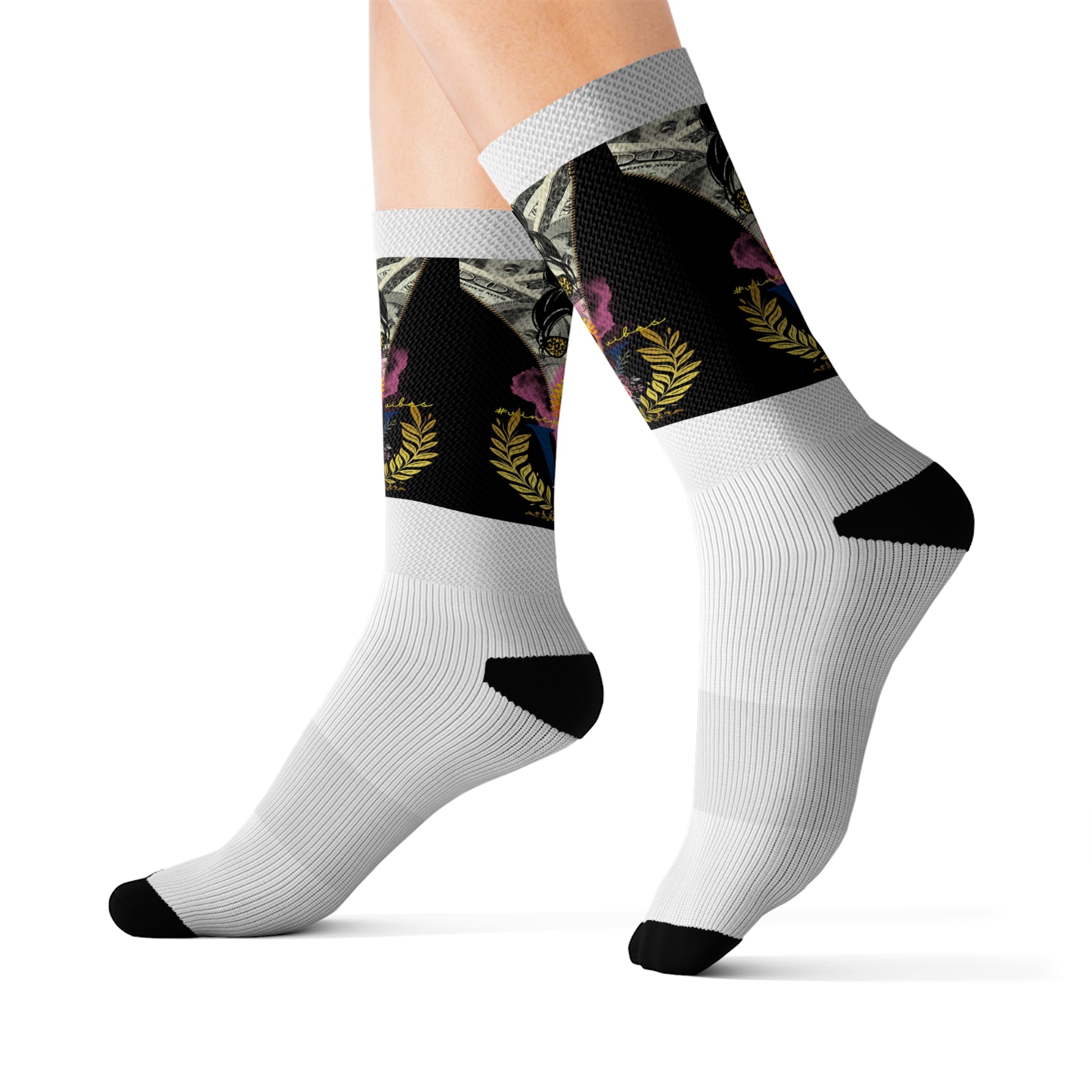 Vineyard Vibes V5 Vibes Colab White - Sublimation Socks