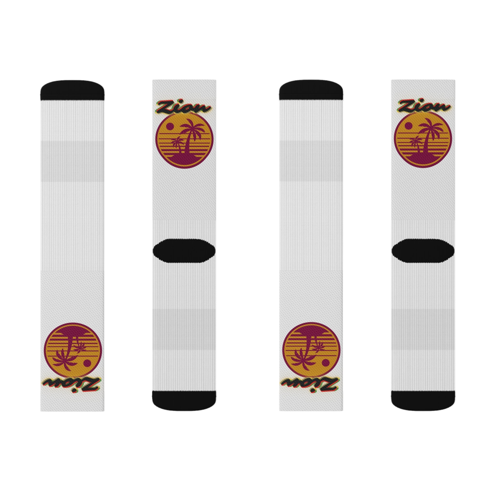 Zion Sunset White - Sublimation Socks