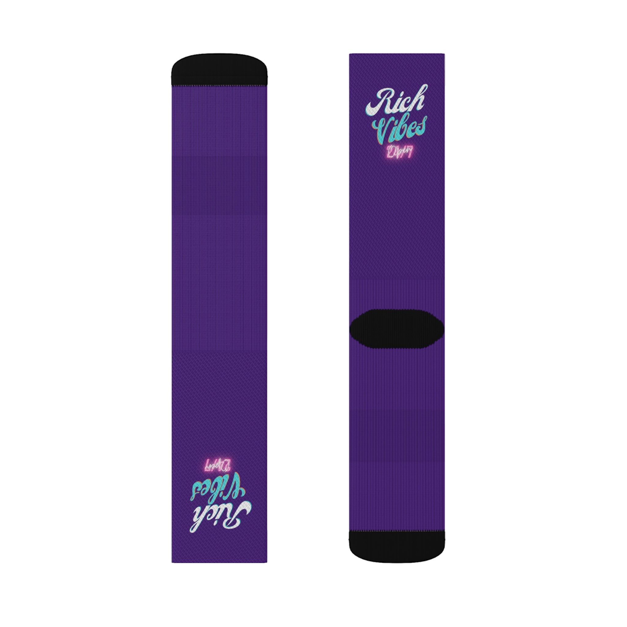 Rich Vibes Miami Colorway Purple - Sublimation Socks