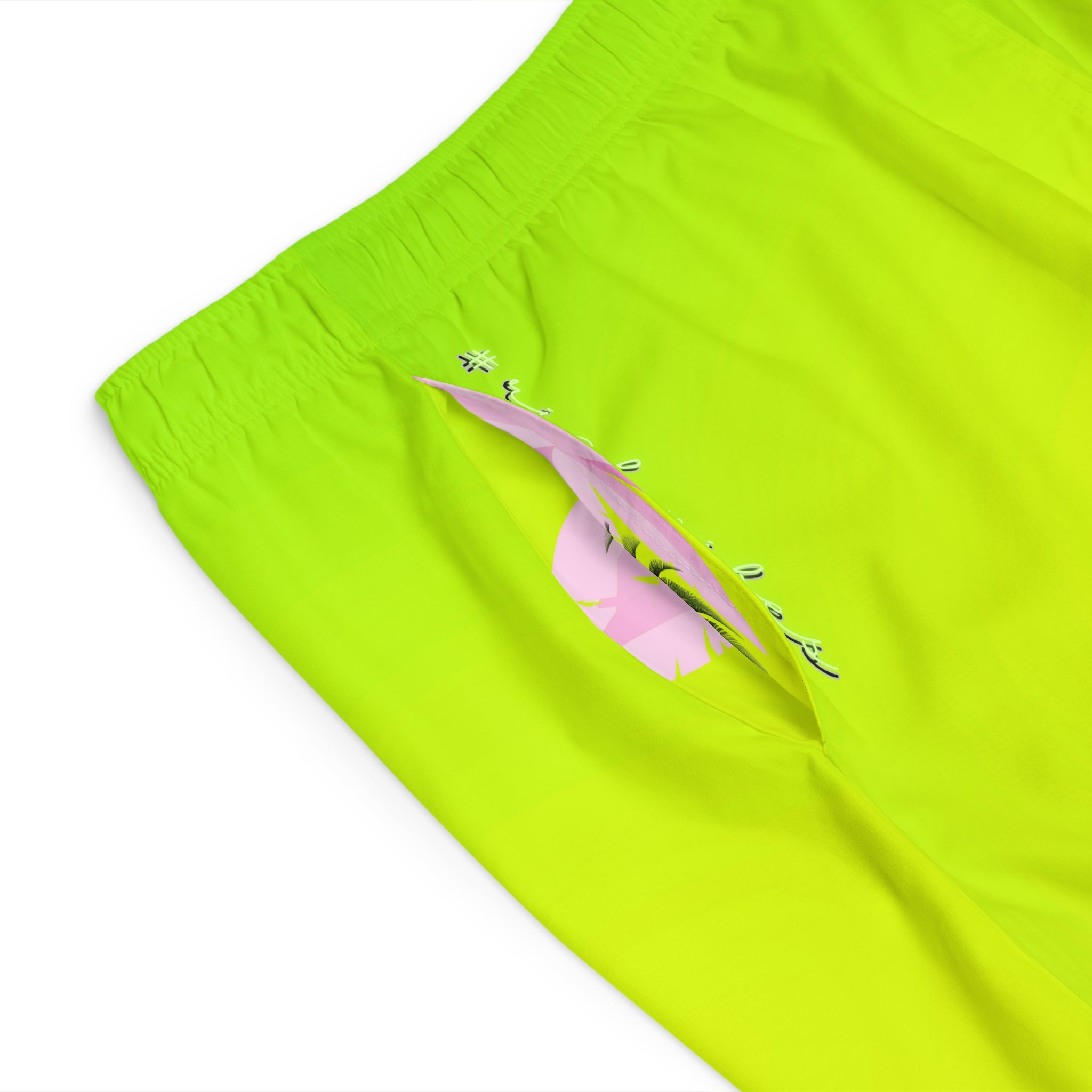 Rich Vibes Lime Green Tropical Beach Chill Vibes 1.0 - Men's Board Shorts (AOP)